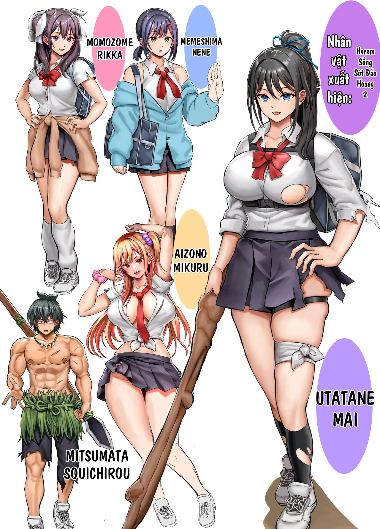 HentaiVN.net - Ảnh 4 - Mujintou Sounans Harem [無人島遭難ハーレム] - Chap 2
