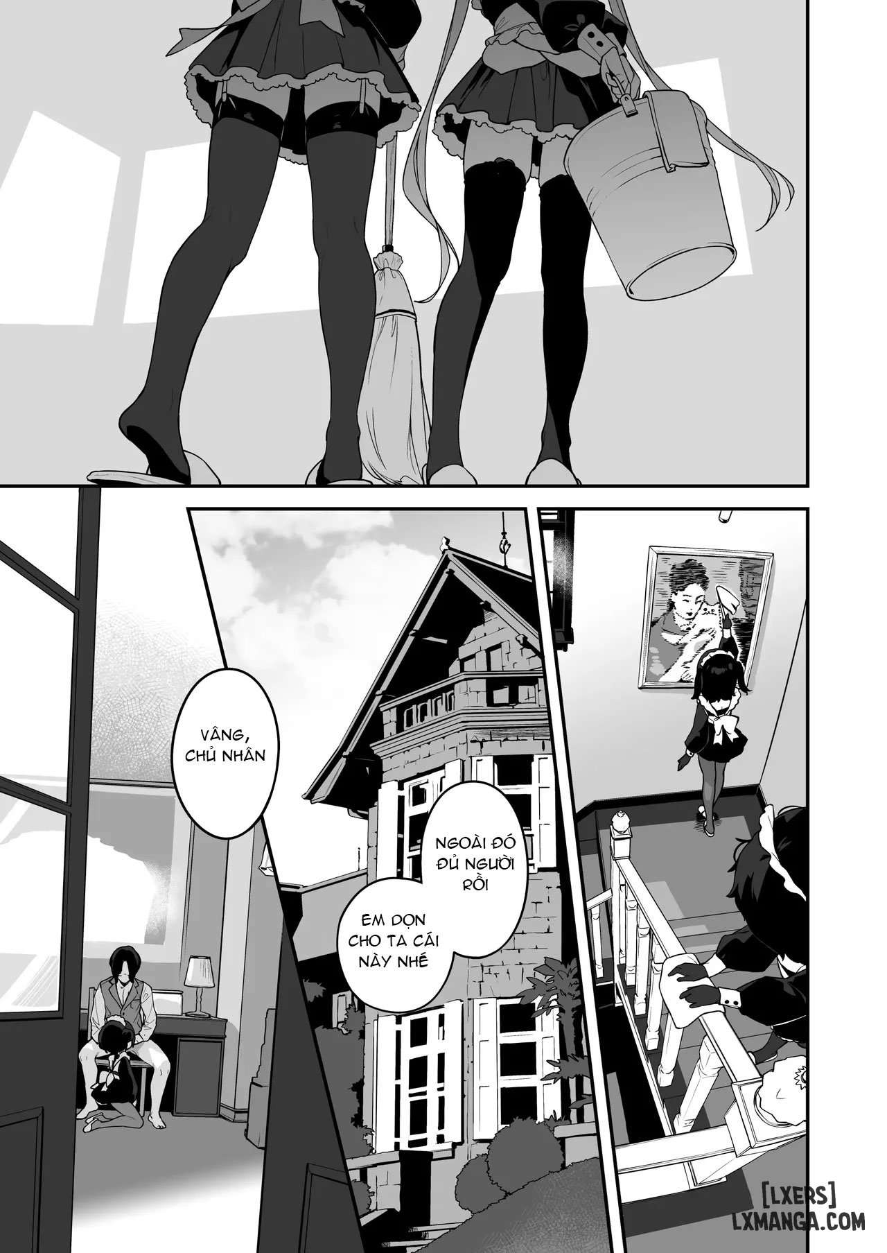 HentaiVN.net - Ảnh 1 - Komomo Là Hầu Gái Loli Kiêm Bồn Chứa Tinh Cho Riêng Chủ Nhân - Chap 1