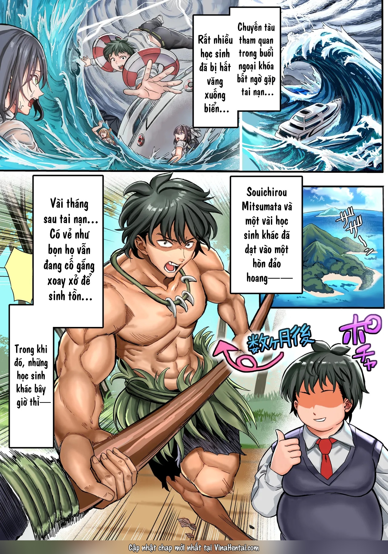 HentaiVN.net - Ảnh 5 - Mujintou Sounans Harem [無人島遭難ハーレム] - Chap 2