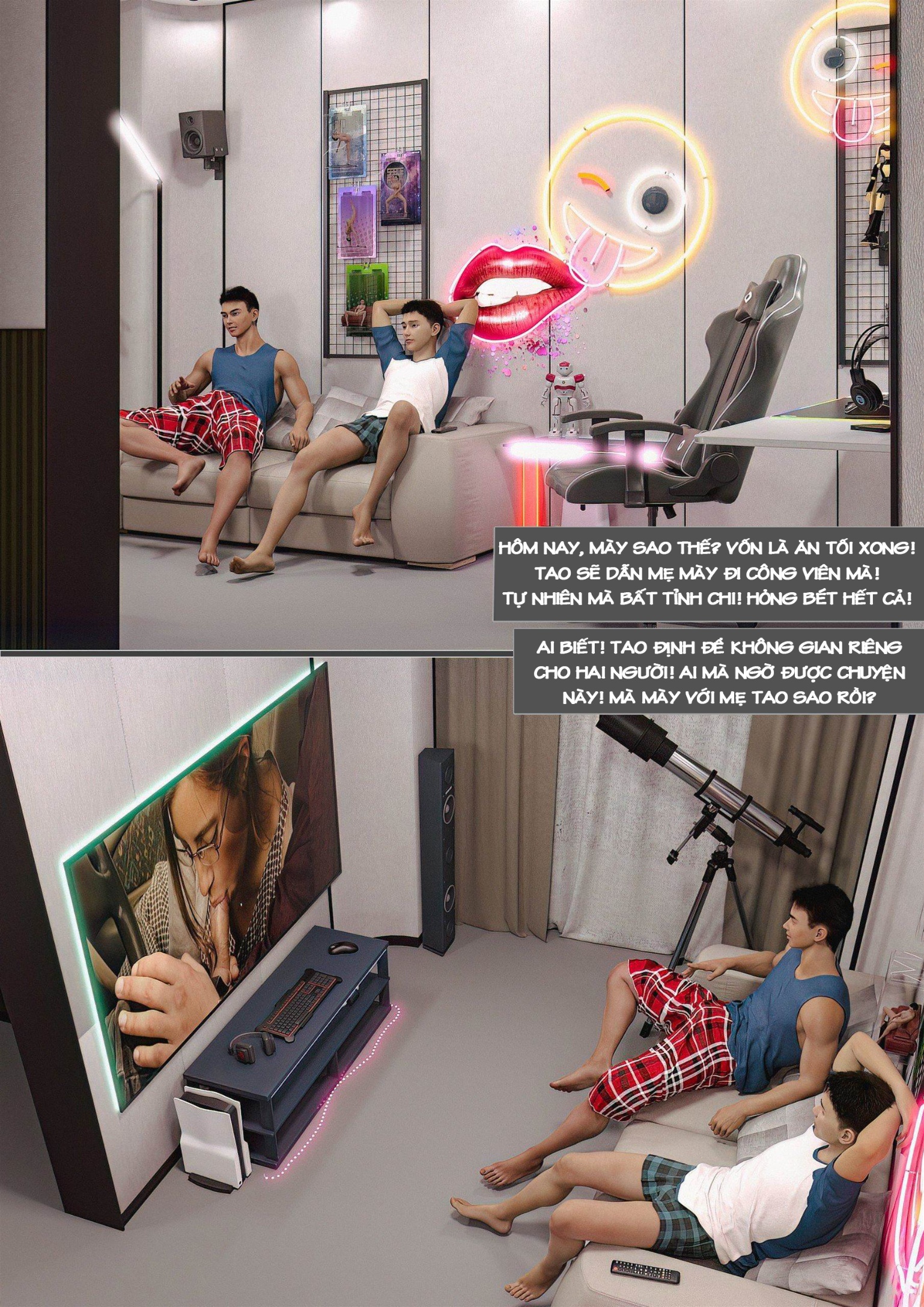 HentaiVN.net - Ảnh 5 - Ham Muốn Kì Lạ Với Mẹ - Chương 4 Để Mẹ Diễn Lại Cho Con Xem