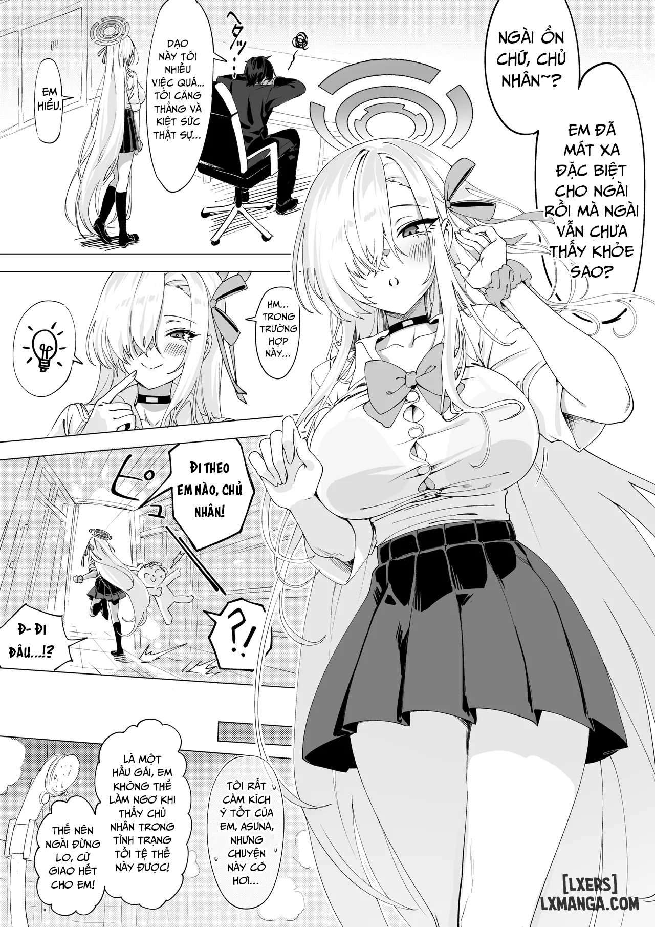 HentaiVN.net - Ảnh 4 - Asuna wa Goshujin-sama o Genki ni shite Agetai - Oneshot