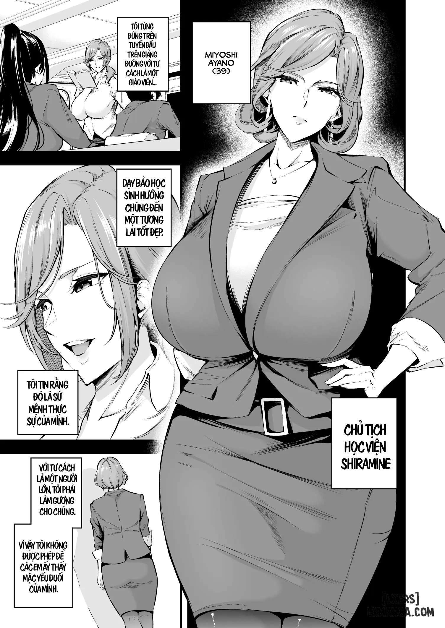 HentaiVN.net - Ảnh 4 - Shiramine Gakuen no Mesubuta Rijichou Zenpen - Oneshottttt