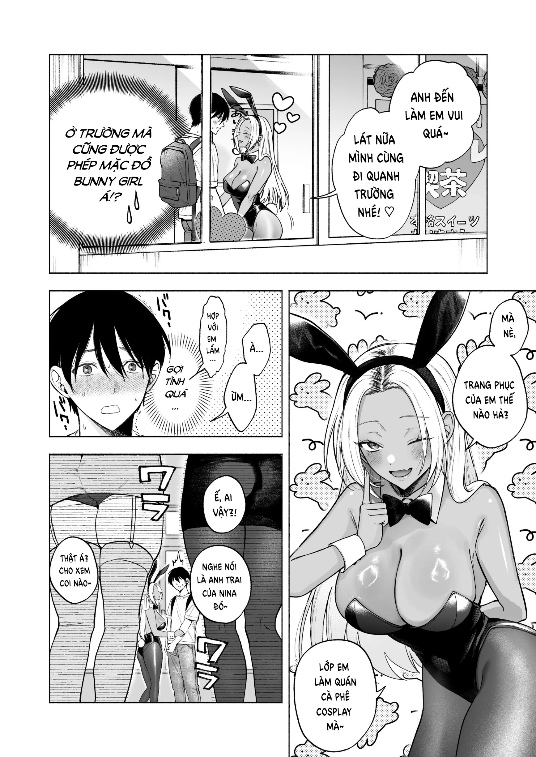 HentaiVN.net - Ảnh 8 - Cô em gái kế gyaru da ngăm ngực khủng muốn vắt kiệ…t cách dịu dàng 1.5~ sex cosplay tại lễ hội trường - Chap 1