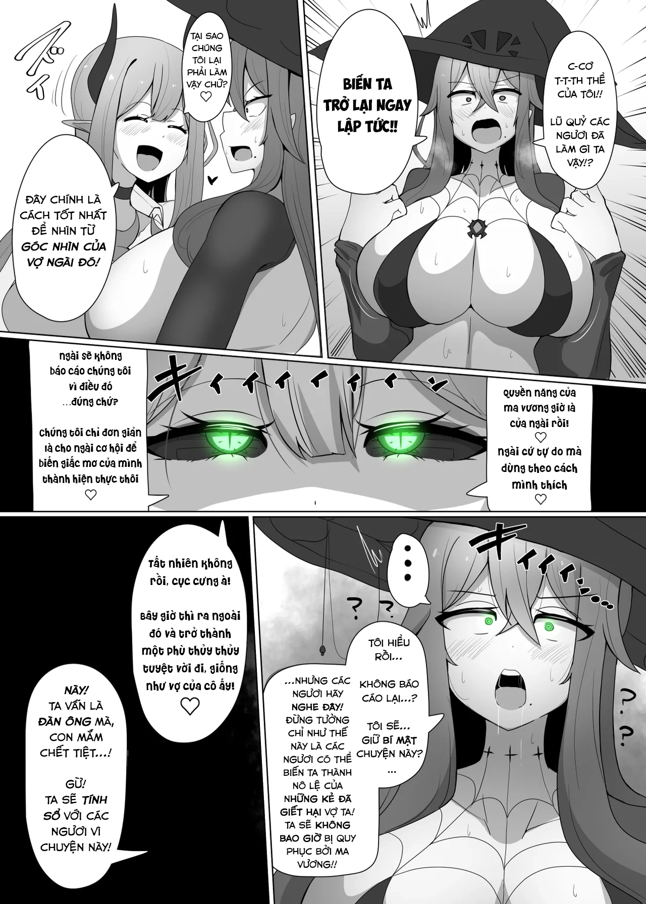 HentaiVN.net - Ảnh 8 - Ngôi Nhà Của Sự Chuyển Nghề Hắc Ám - Chap 2: Phù thủy nhện