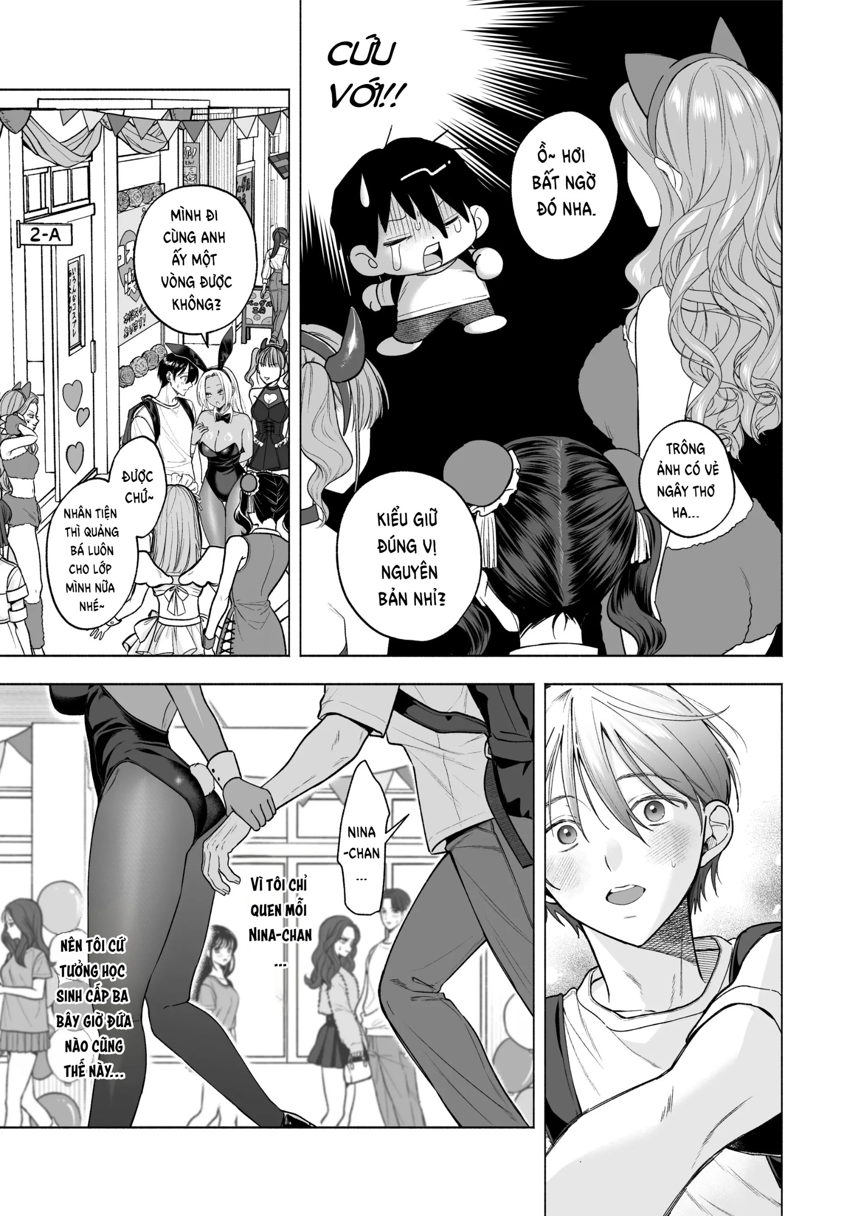 HentaiVN.net - Ảnh 9 - Cô em gái kế gyaru da ngăm ngực khủng muốn vắt kiệ…t cách dịu dàng 1.5~ sex cosplay tại lễ hội trường - Chap 1
