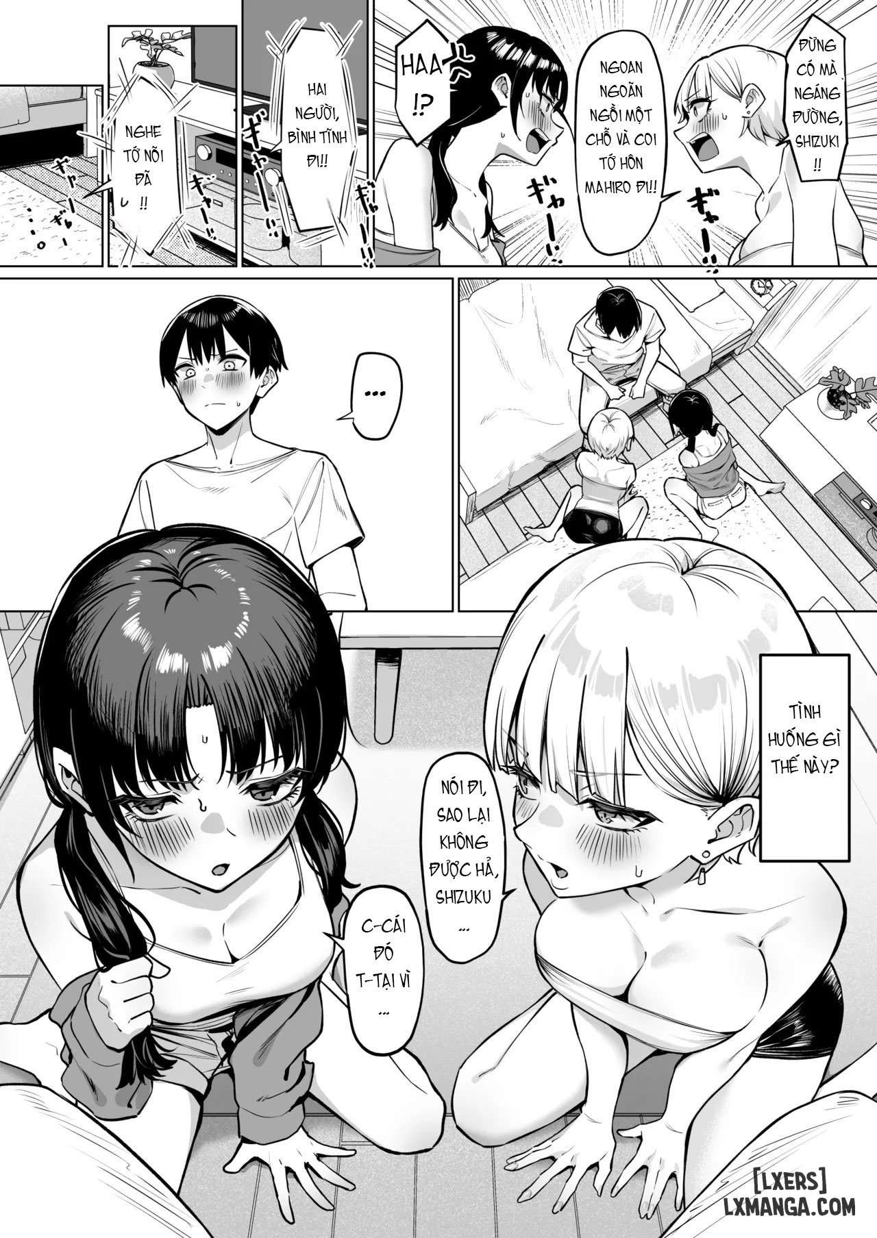 HentaiVN.net - Ảnh 6 - Câu Chuyện Về Việc Tôi Đã Hôn Nhau Với Hai Cô Bạn Của Tôi - Oneshot