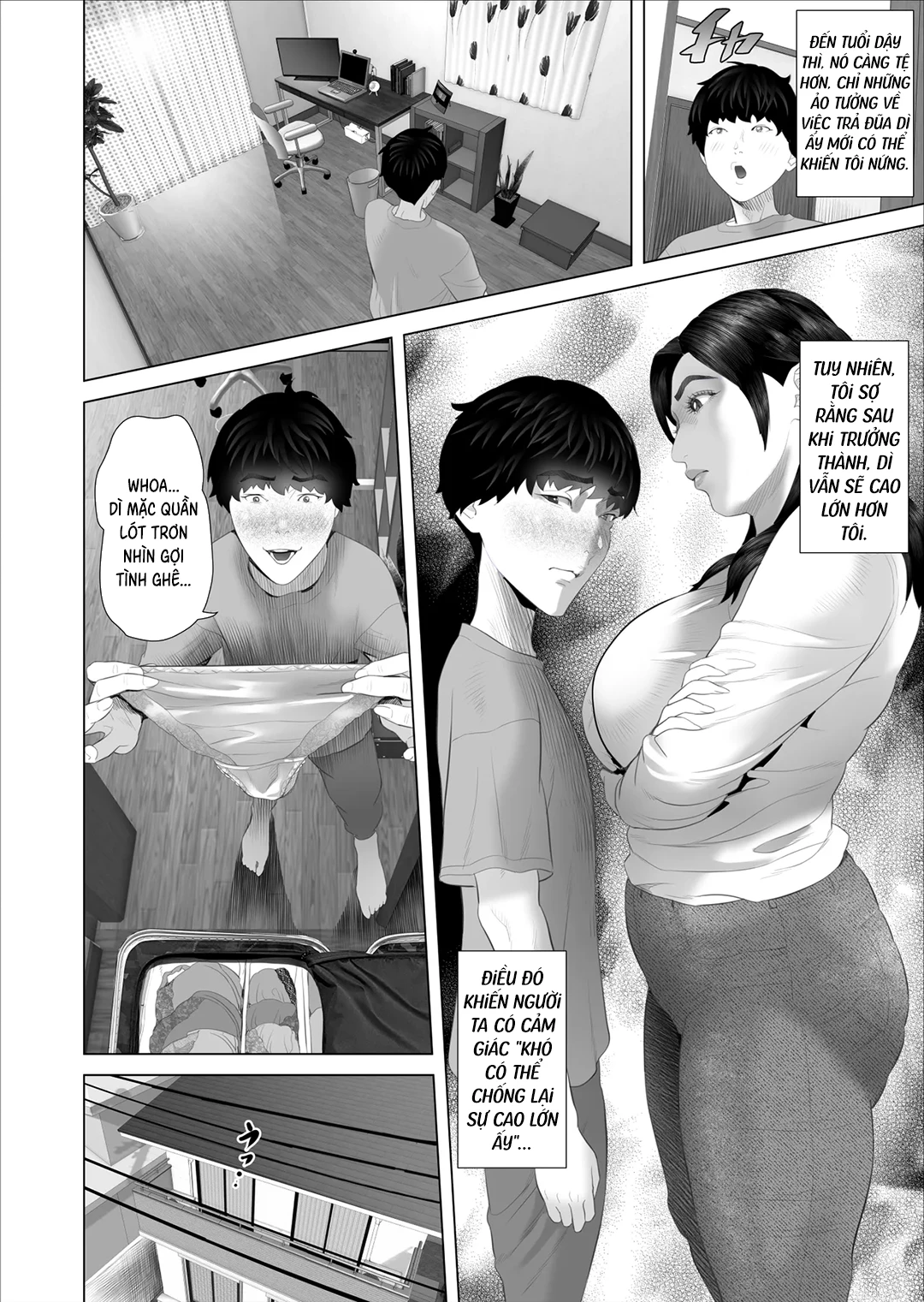 HentaiVN.net - Ảnh 10 - Bí mật của dì: đồ lót gợi cảm - Ch. 1
