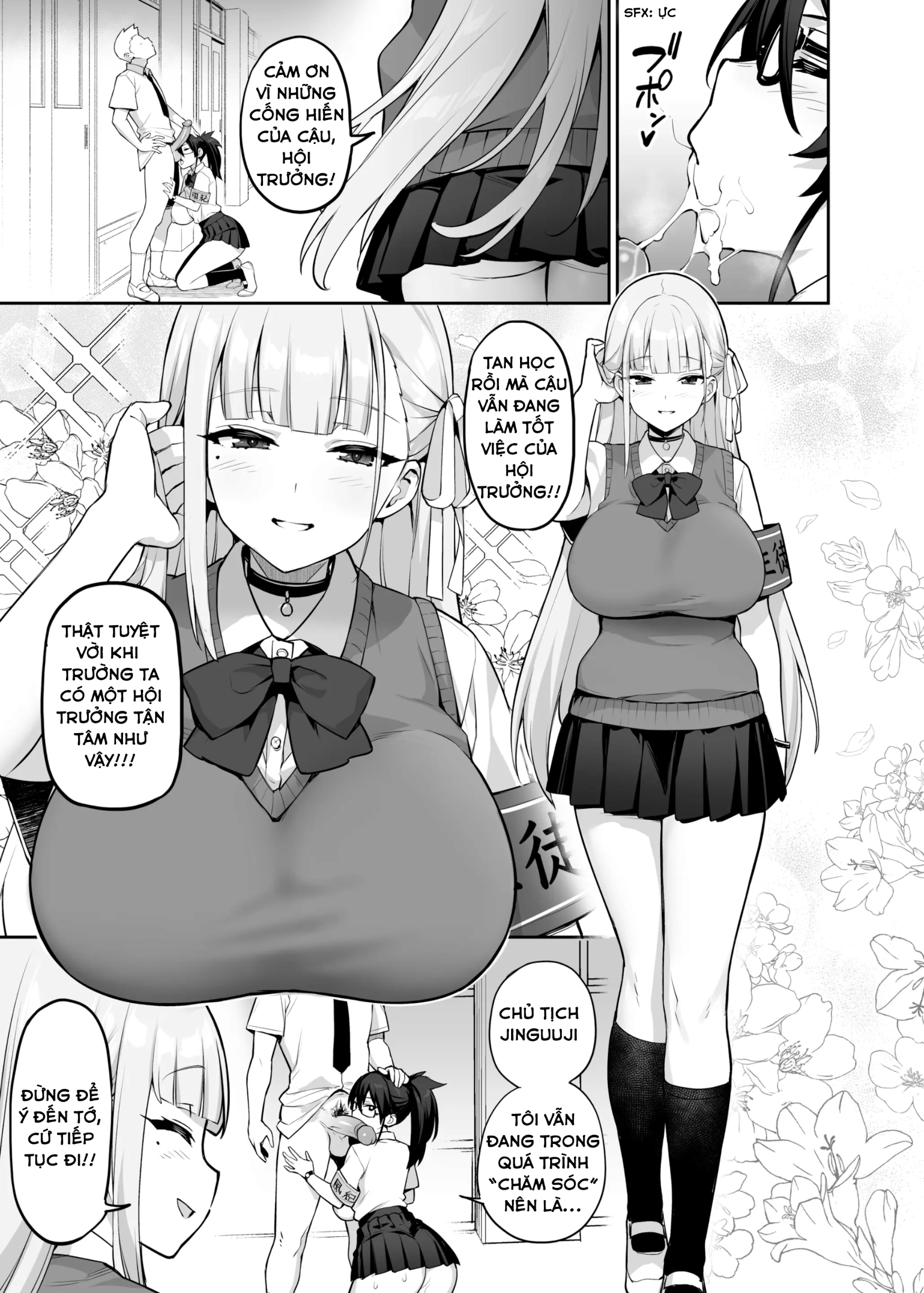 HentaiVN.net - Ảnh 9 - Akogare no Seitokaichou ga Kyonyuu Sugiru Ken - Phần 1 - Chap 1, 2, 3 - Full 3 chap
