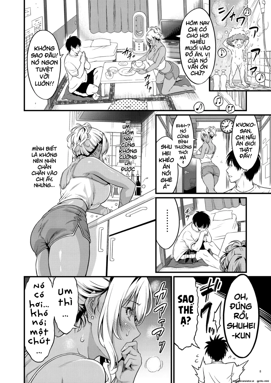 HentaiVN.net - Ảnh 9 - Yojouhan Ikken Apart de Komochi Dosukebe Rinjin to Asedaku Noukou na Otsukiai - Chap 1