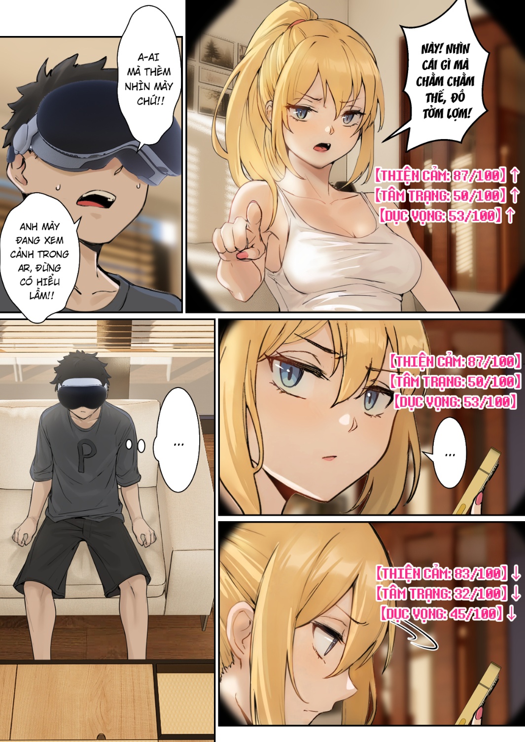 HentaiVN.net - Ảnh 10 - Ore no AR Megane wa Gimai no Samazama na Suuchi ga Mieru?! - Chap 1 [Thiện cảm_ác cảm_Dục vọng] Tùy chọn đặc biệt [???]