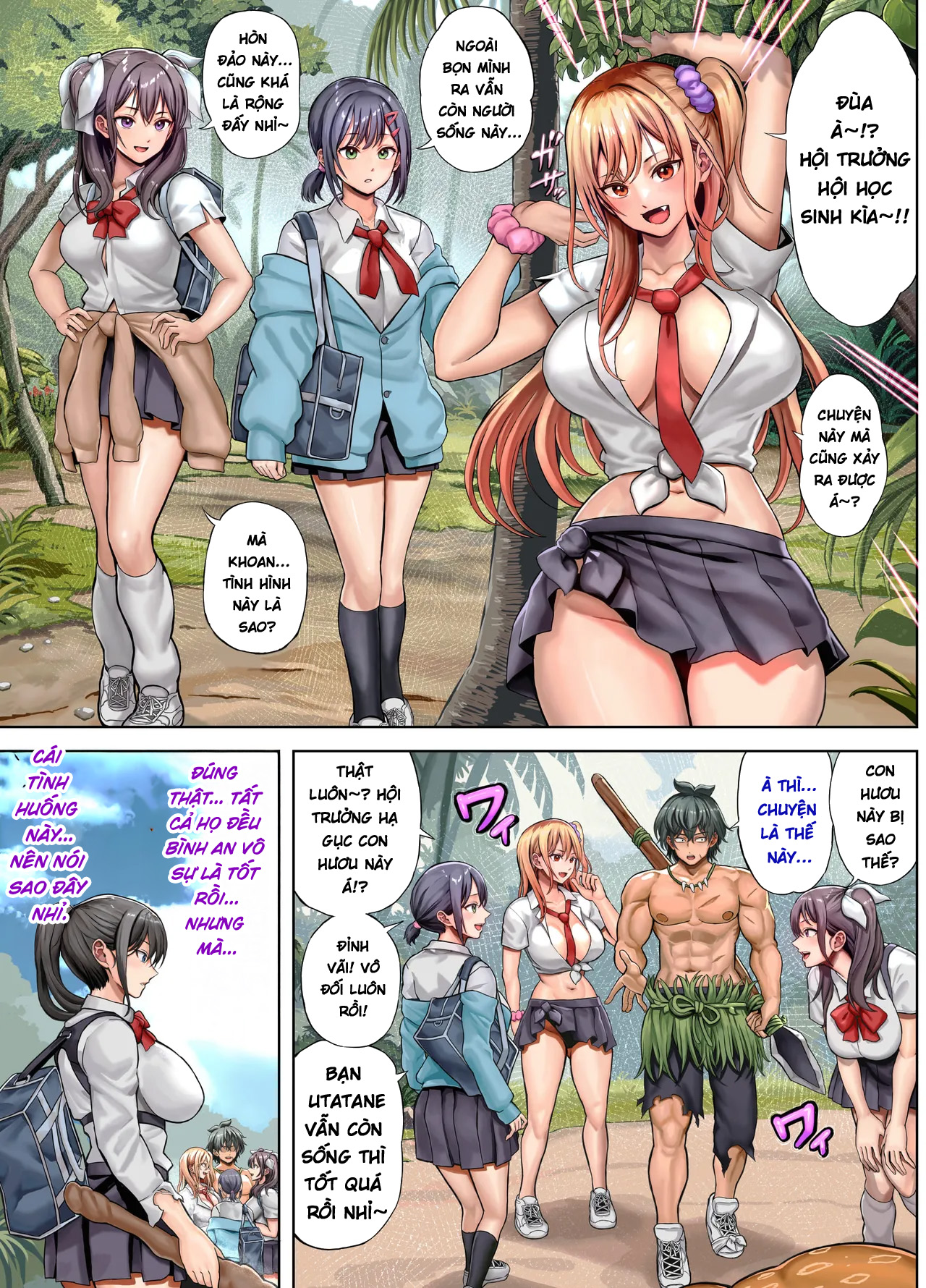 HentaiVN.net - Ảnh 11 - Mujintou Sounans Harem [無人島遭難ハーレム] - Chap 2