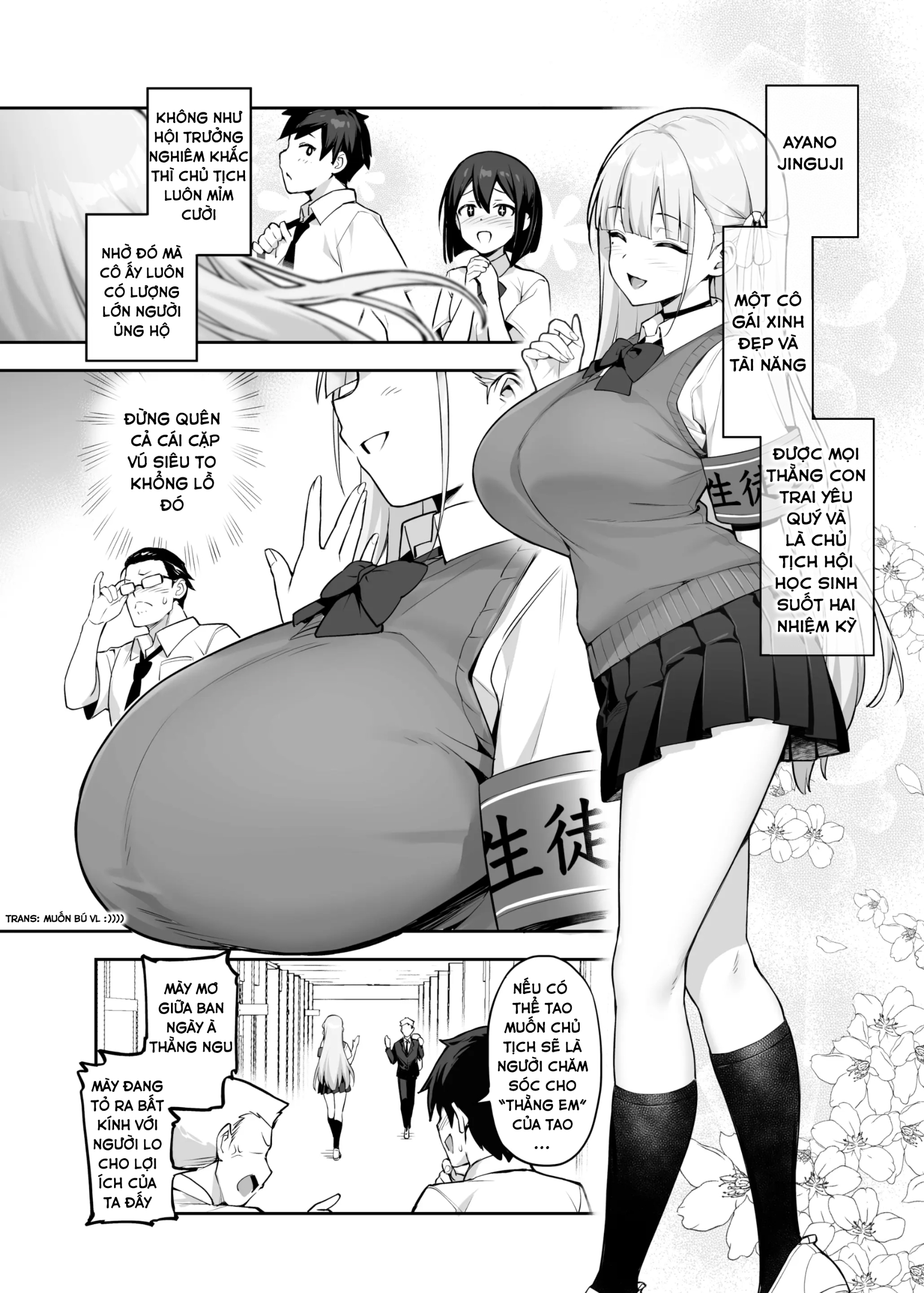 HentaiVN.net - Ảnh 10 - Akogare no Seitokaichou ga Kyonyuu Sugiru Ken - Phần 1 - Chap 1, 2, 3 - Full 3 chap