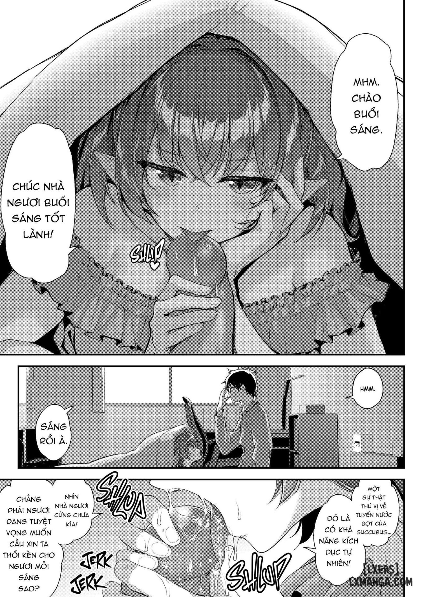 HentaiVN.net - Ảnh 10 - Succubus Blows Her First Day On the Job [J18] - Oneshot