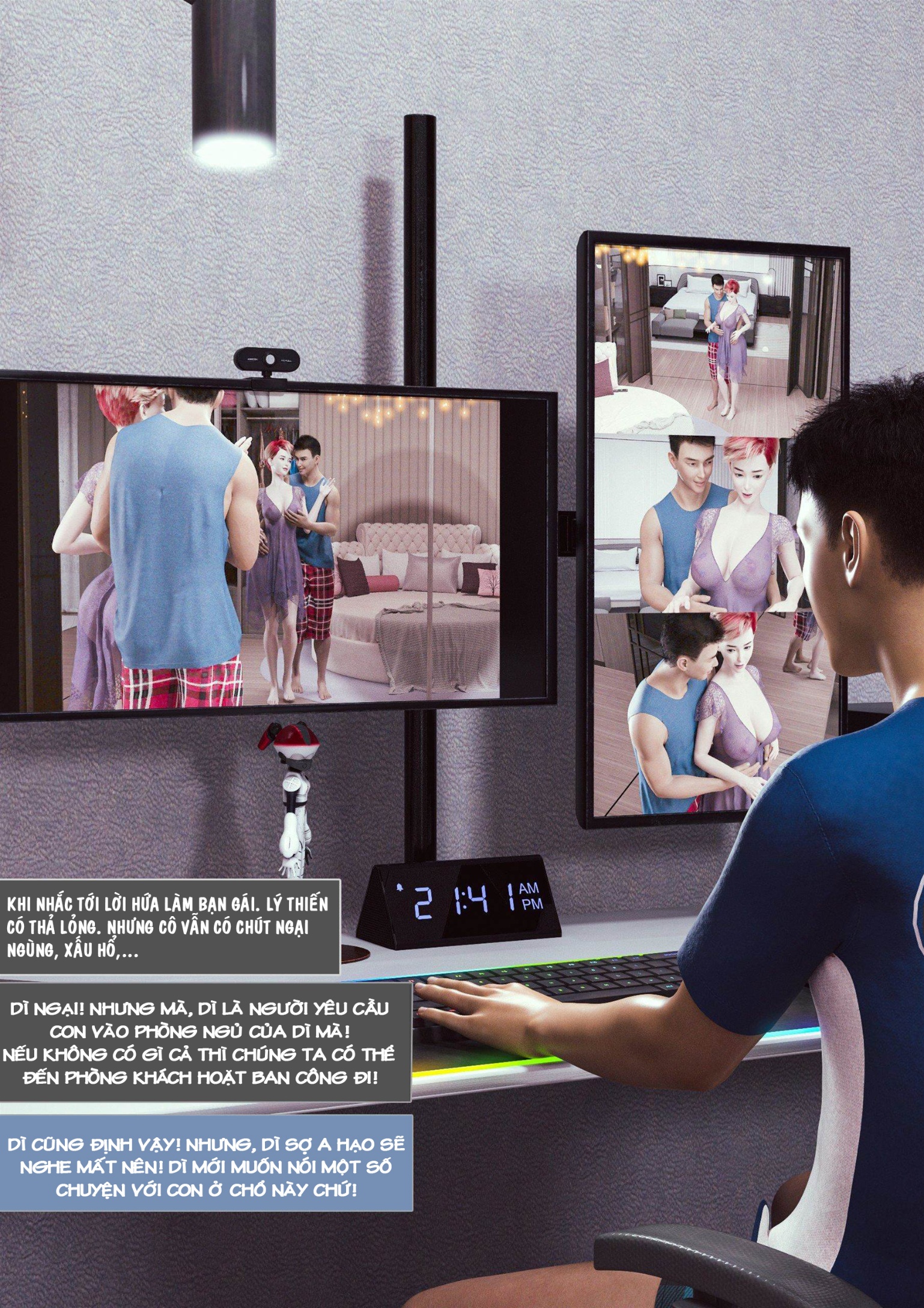 HentaiVN.net - Ảnh 12 - Ham Muốn Kì Lạ Với Mẹ - Chương 4 Để Mẹ Diễn Lại Cho Con Xem