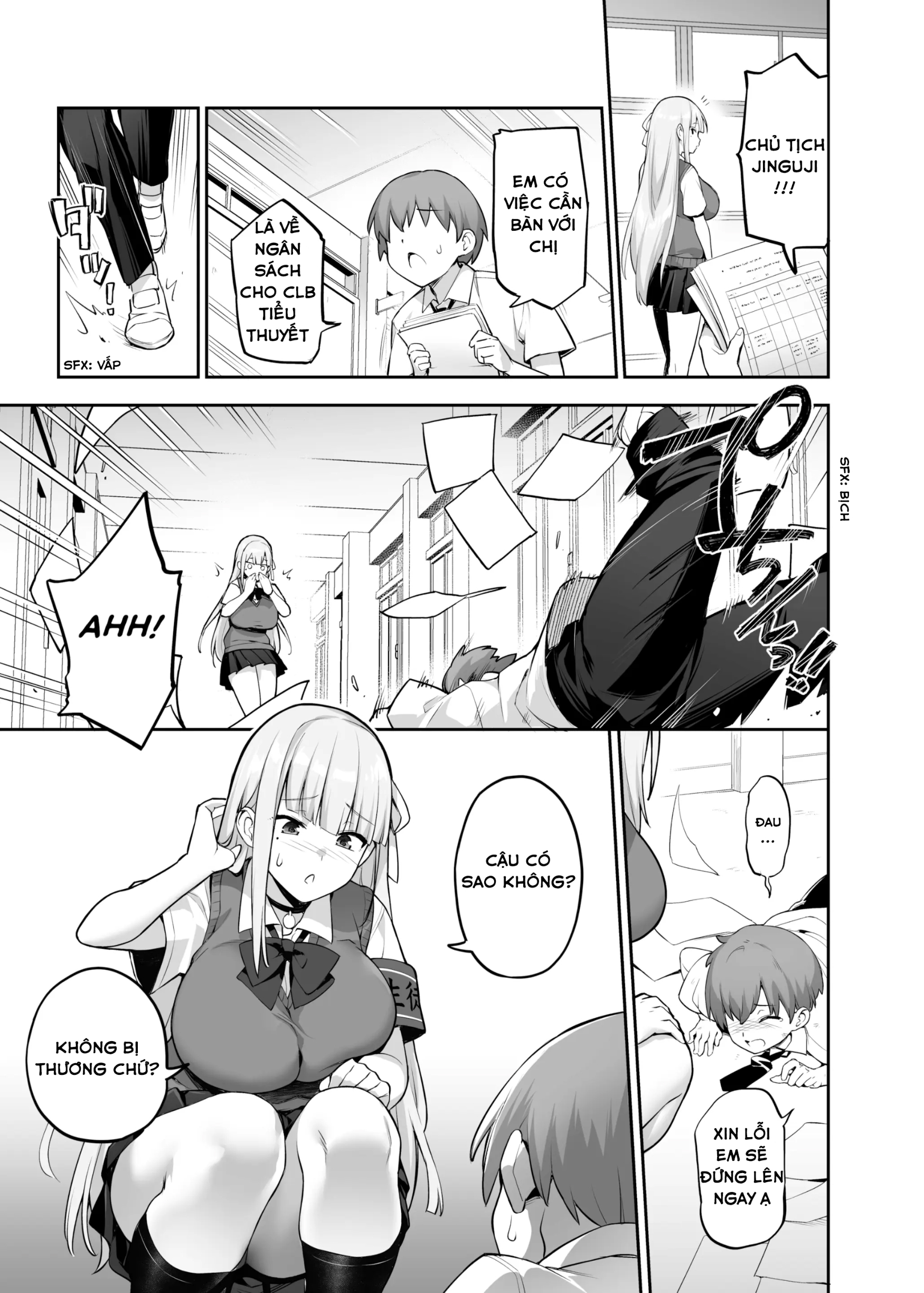 HentaiVN.net - Ảnh 11 - Akogare no Seitokaichou ga Kyonyuu Sugiru Ken - Phần 1 - Chap 1, 2, 3 - Full 3 chap