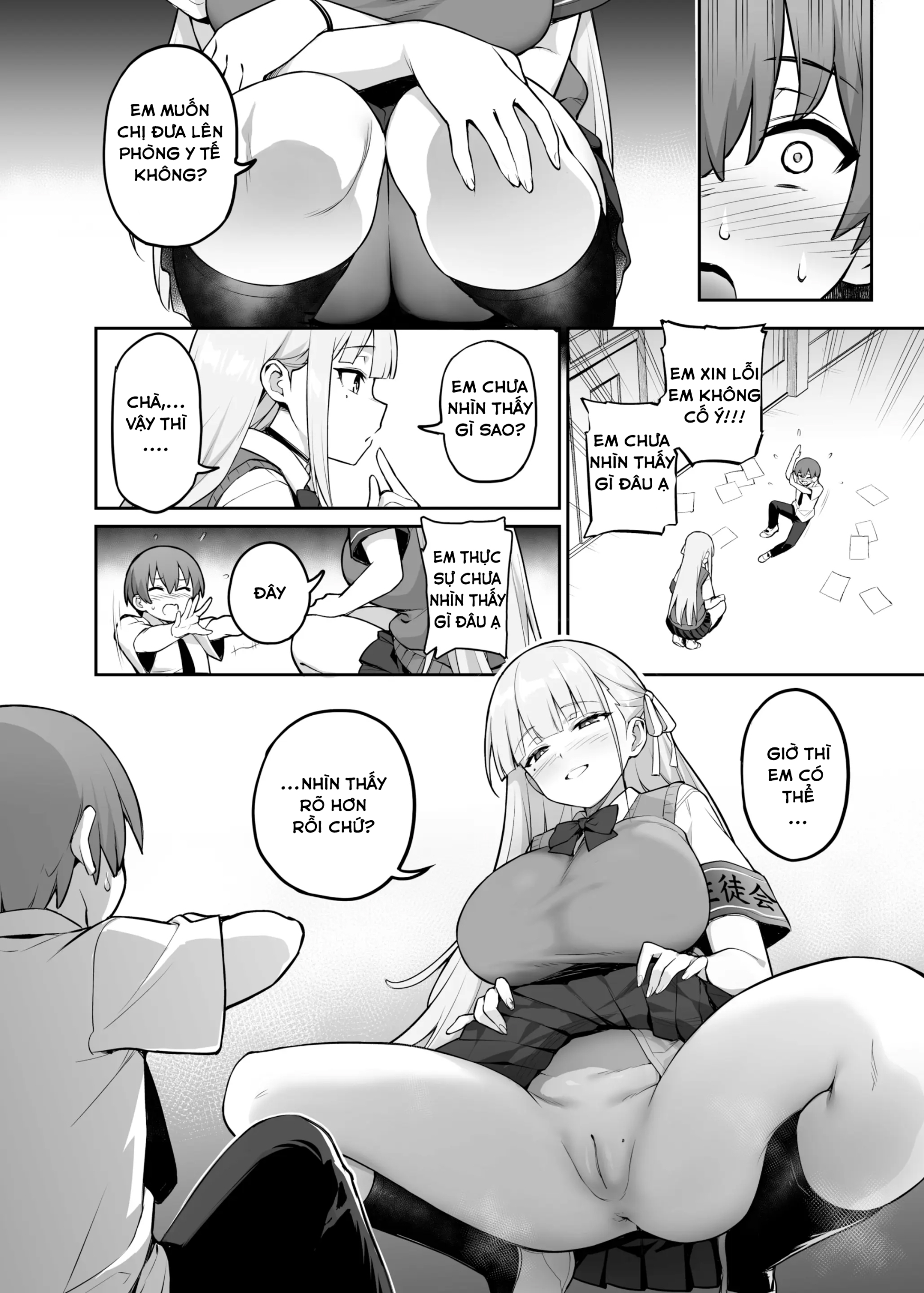 HentaiVN.net - Ảnh 12 - Akogare no Seitokaichou ga Kyonyuu Sugiru Ken - Phần 1 - Chap 1, 2, 3 - Full 3 chap