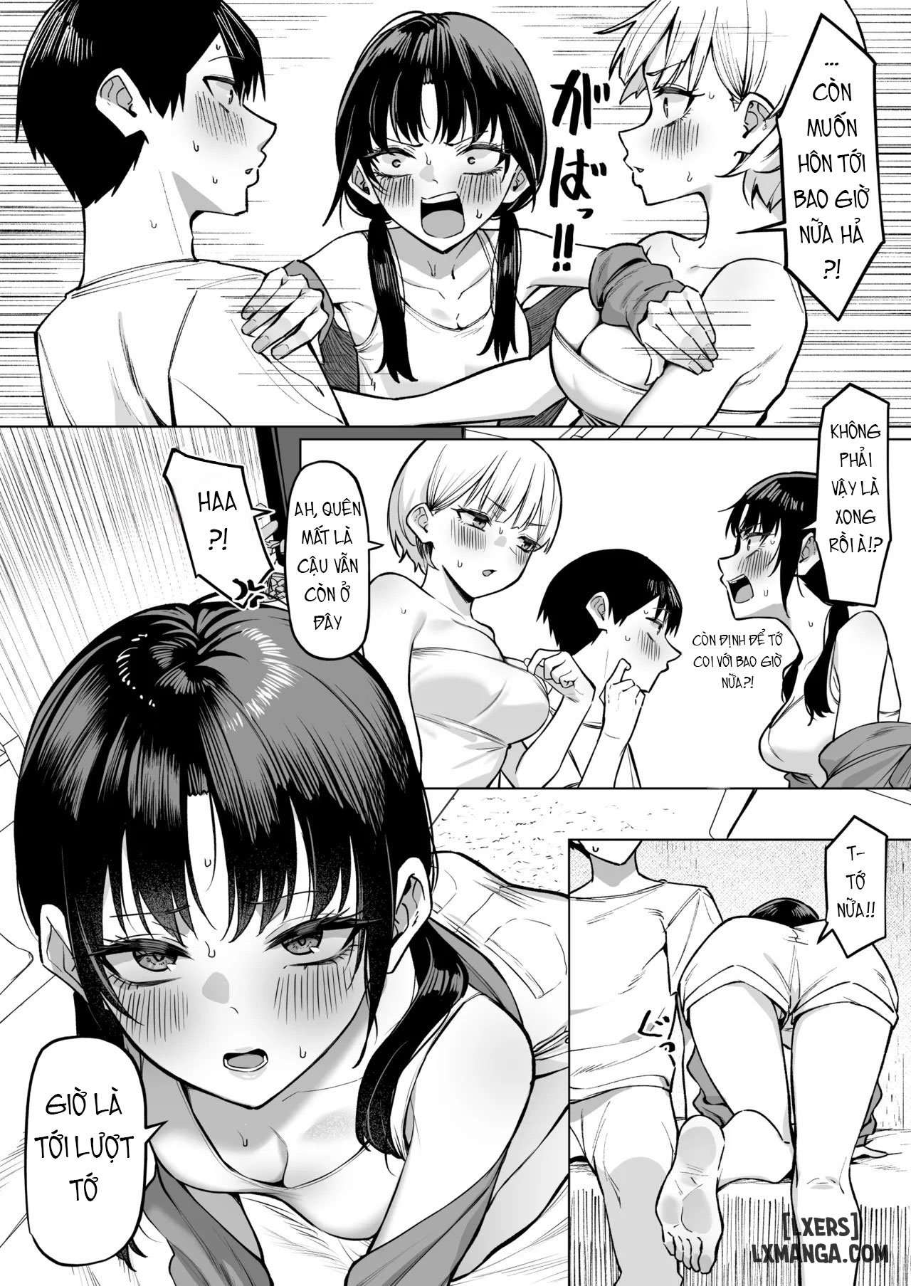 HentaiVN.net - Ảnh 10 - Câu Chuyện Về Việc Tôi Đã Hôn Nhau Với Hai Cô Bạn Của Tôi - Oneshot
