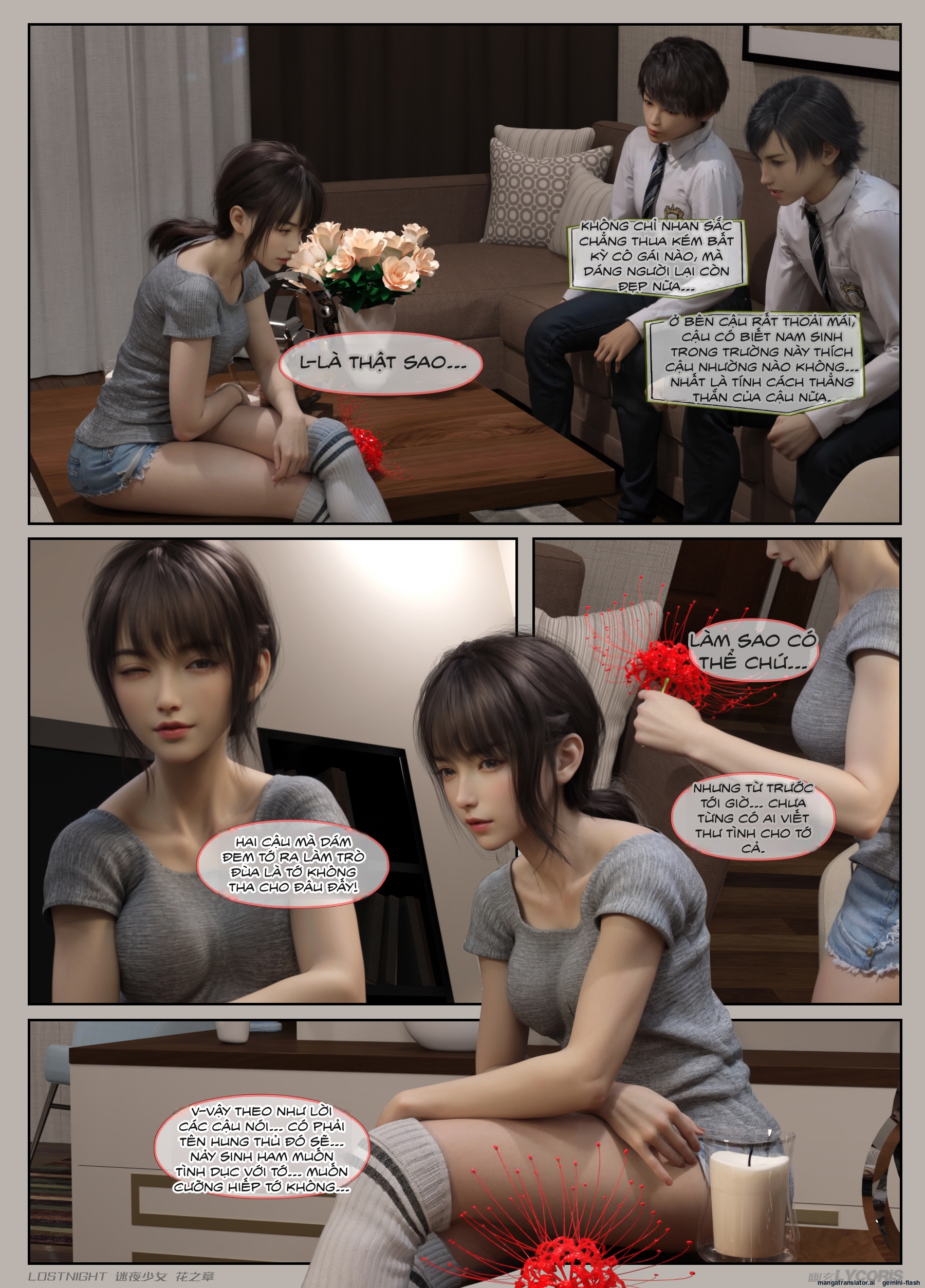 HentaiVN.net - Ảnh 16 - Thiếu Nữ Lạc Trong Đêm - Chương Của Hoa - Chương 2