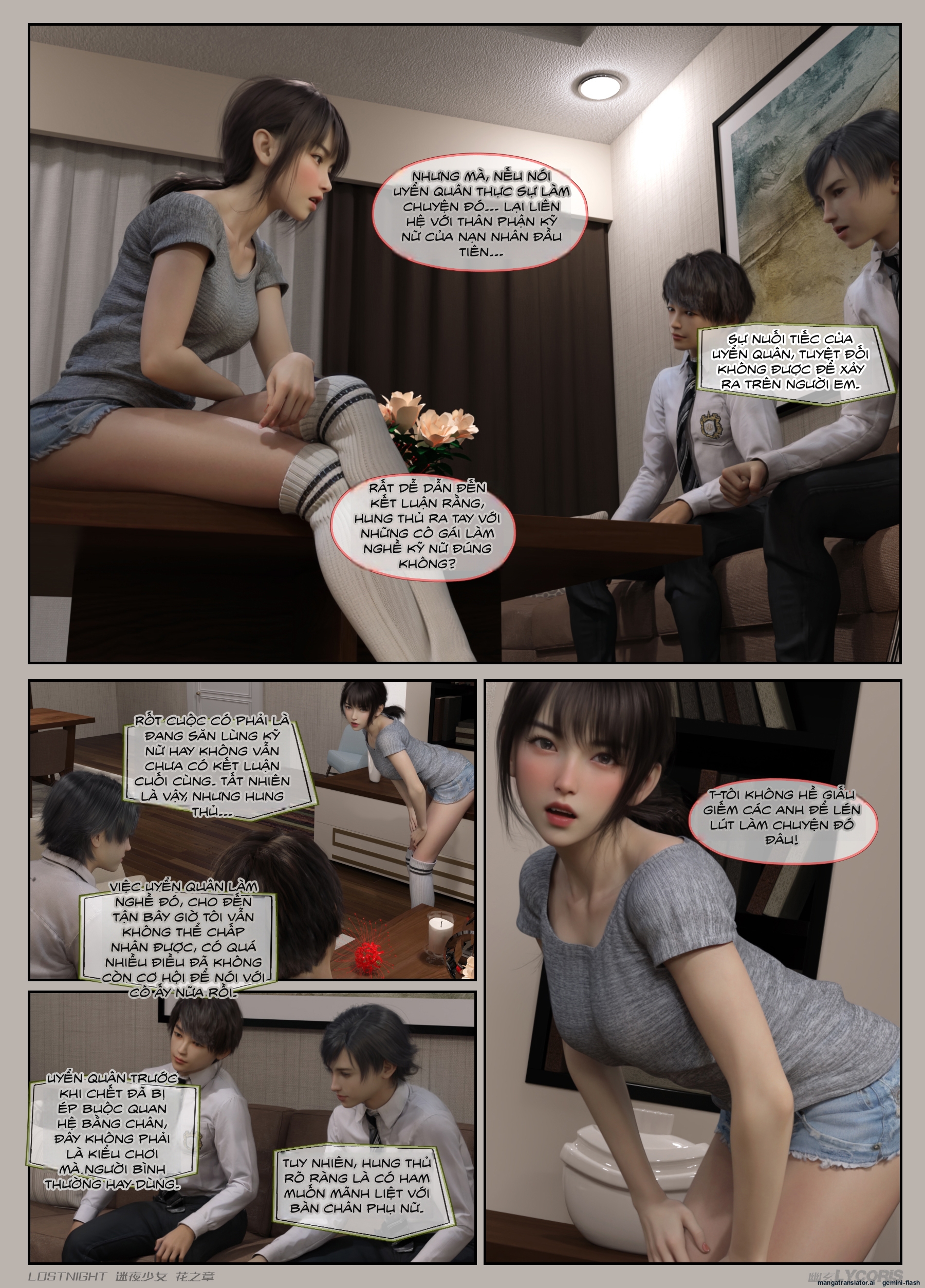 HentaiVN.net - Ảnh 18 - Thiếu Nữ Lạc Trong Đêm - Chương Của Hoa - Chương 2