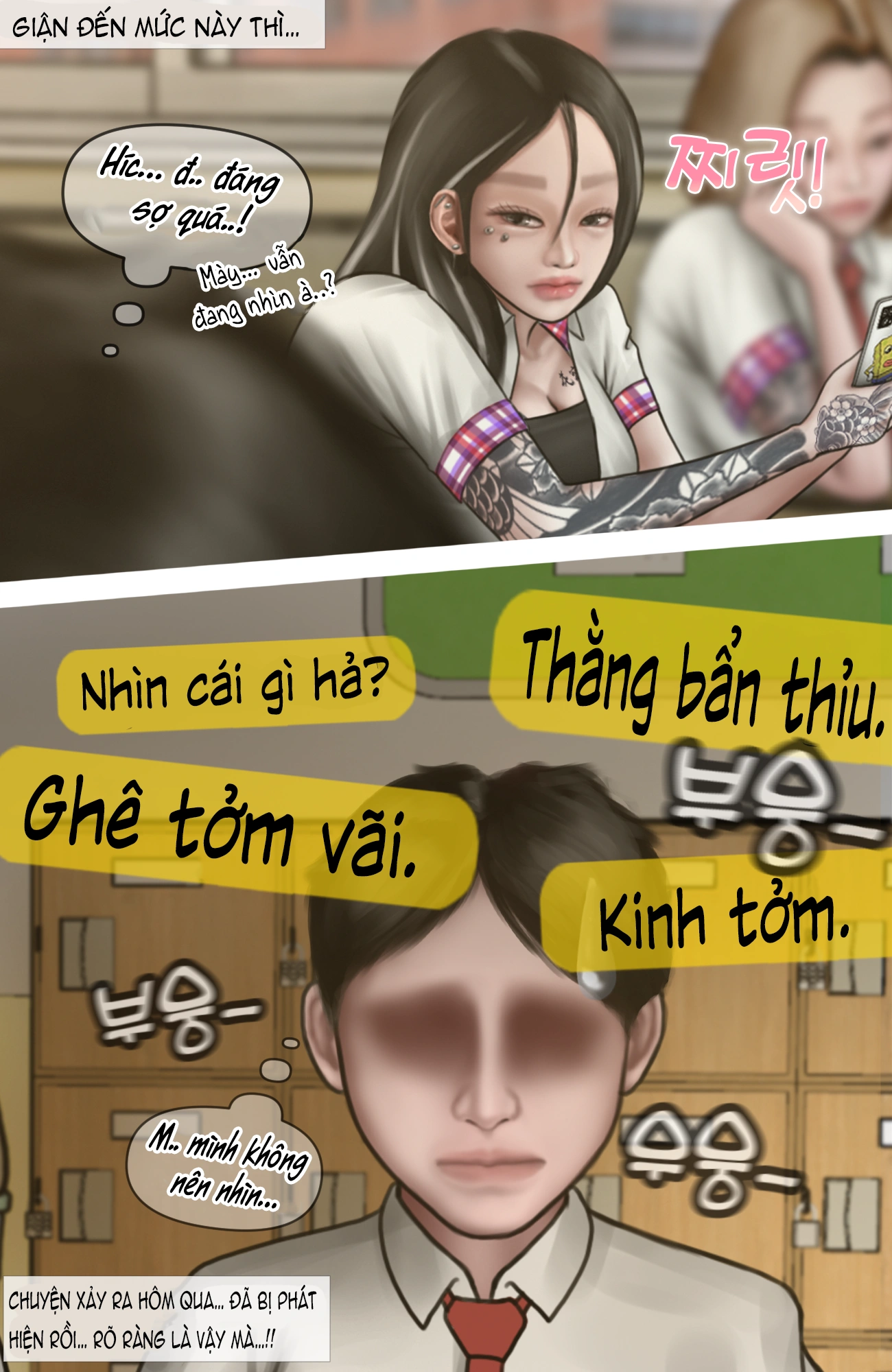 HentaiVN.net - Ảnh 7 - Gái Du Côn X Wibu Đụt Cận Trĩ - Chap 8