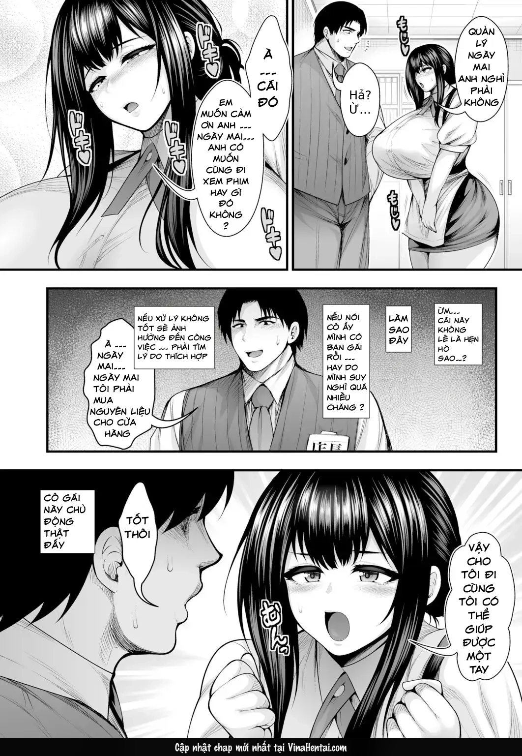 HentaiVN.net - Ảnh 4 - Đã Có Bạn Gái Nhưng Không Thể Cưỡng Lại Cô Nhân Viên Ngực Khủng - One Shot