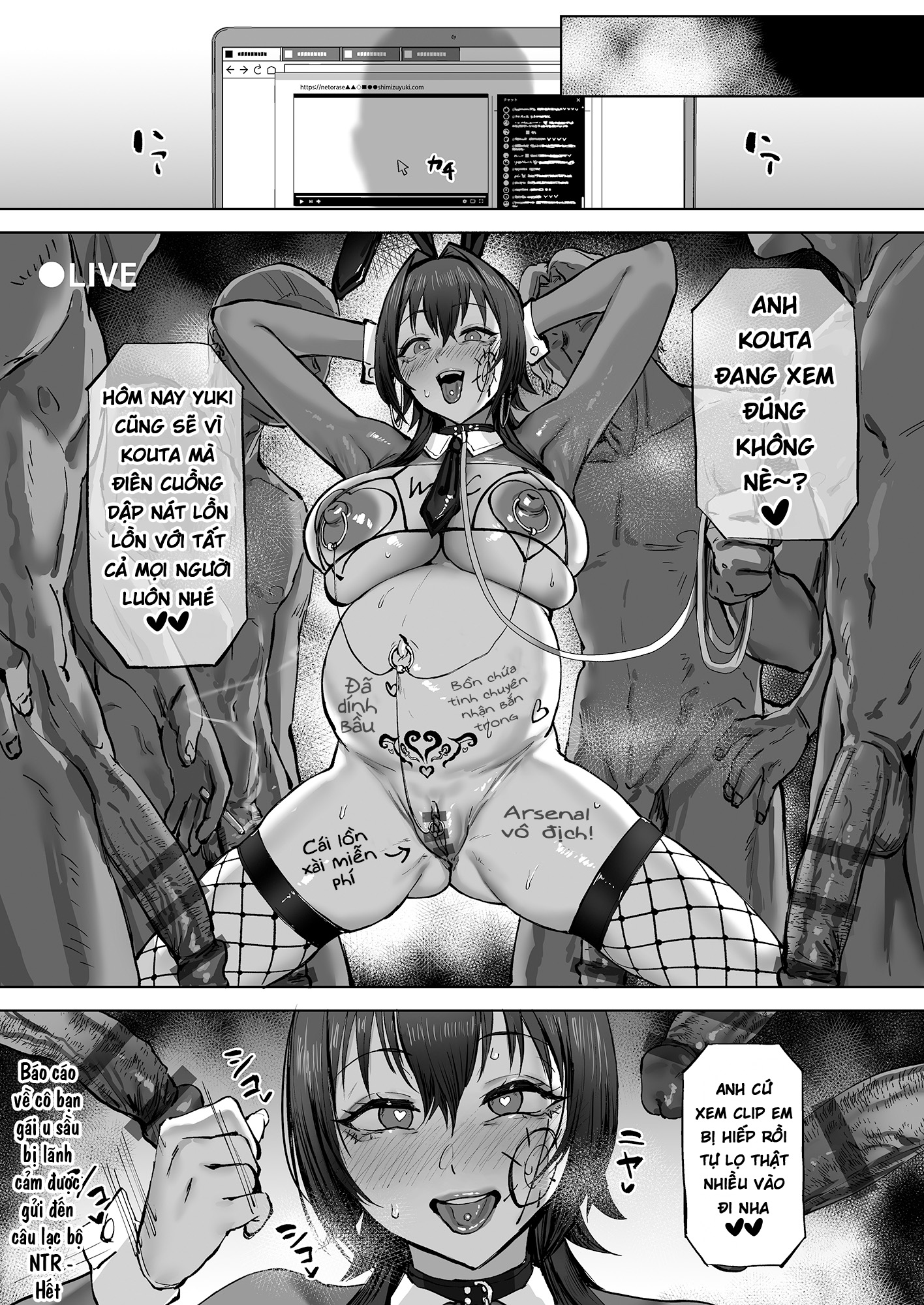 HentaiVN.net - Ảnh 41 - Netorase kurabu ni okuridashita fukanshō no daunā kanojo no hōkoku - Oneshot