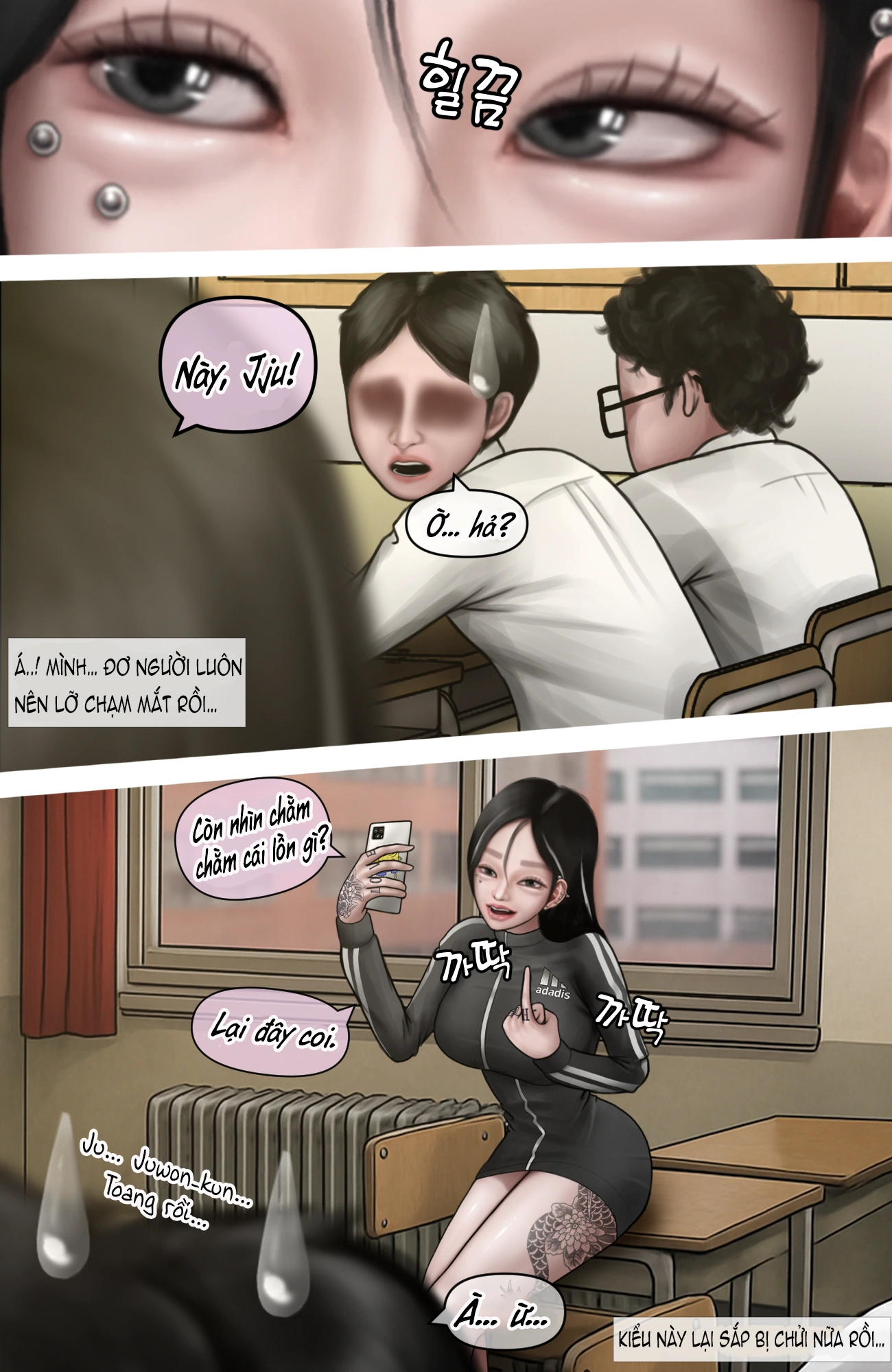 HentaiVN.net - Ảnh 9 - Gái Du Côn X Wibu Đụt Cận Trĩ - Chap 6.1