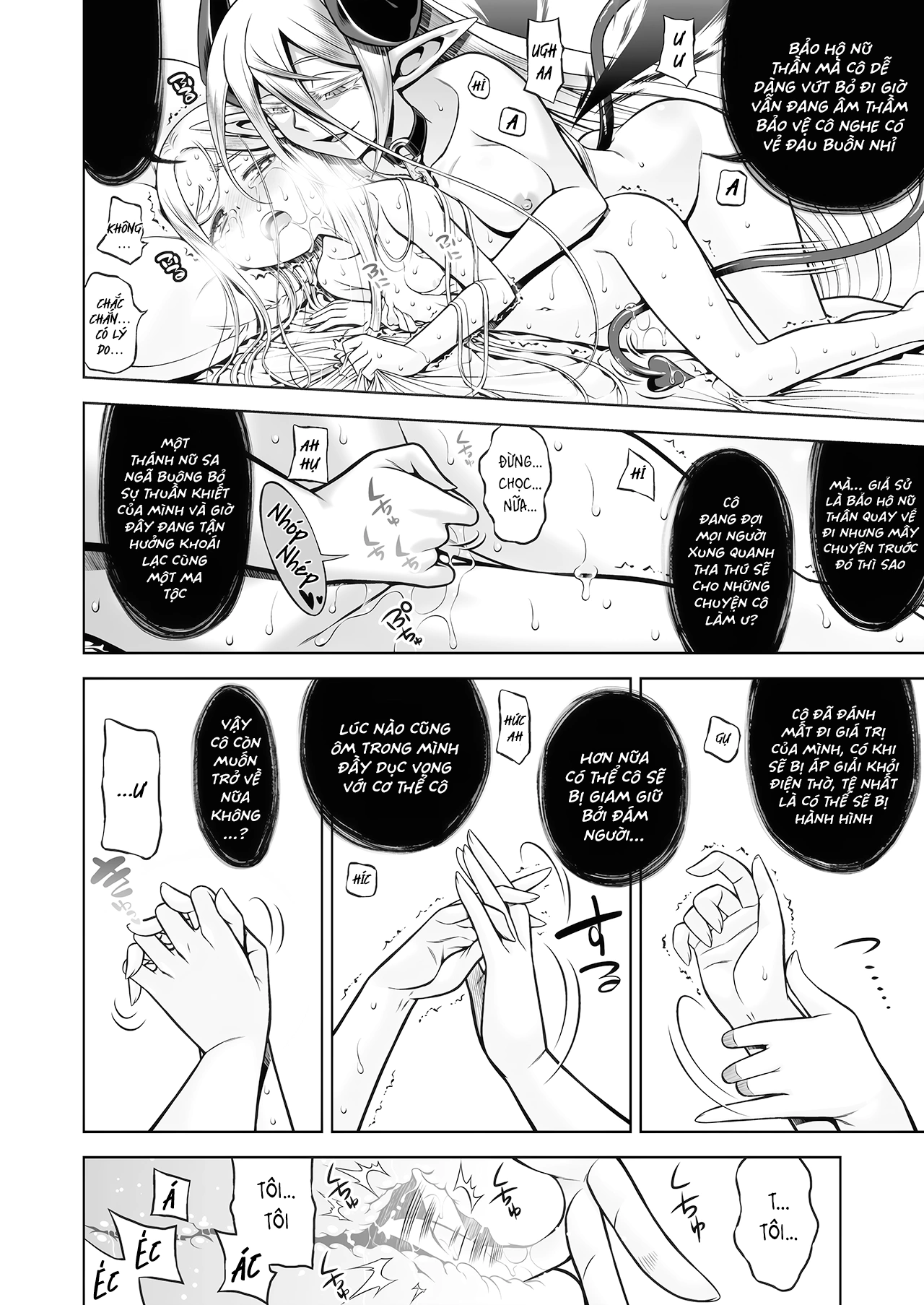 HentaiVN.net - Ảnh 56 - Đoạ Lạc Thánh Nữ Và Dâm Yêu - Chap 2: 82 Trang Bùng Lổ