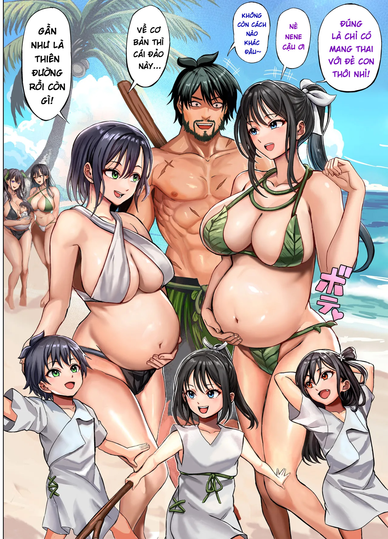 HentaiVN.net - Ảnh 92 - Mujintou Sounans Harem [無人島遭難ハーレム] - Chap 2