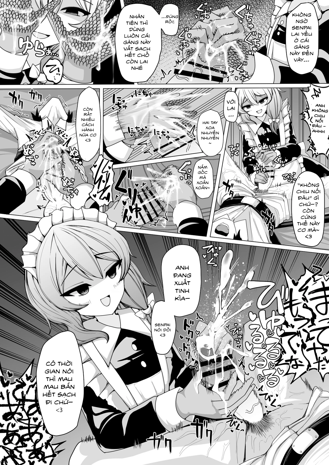 HentaiVN.net - Ảnh 9 - Tôi bị cô hầu gái vắt kiệt cho đến ngất - Oneshot