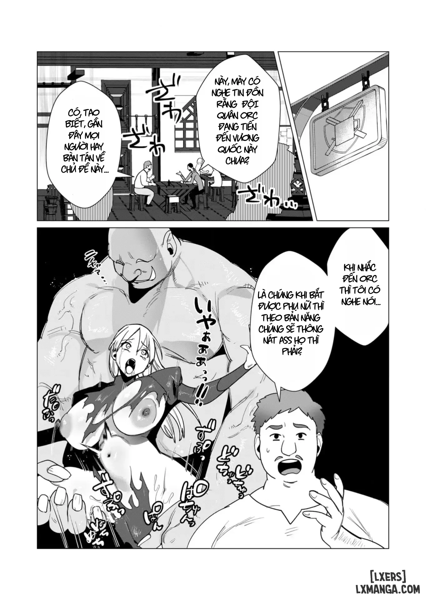 HentaiVN.net - Ảnh 10 - Vị Anh Hùng Muốn “Vợ Người Ta” Làm Phần Thưởng - Chap 10 : Dũng Sĩ x Nữ Hiệp Sĩ x Orc King