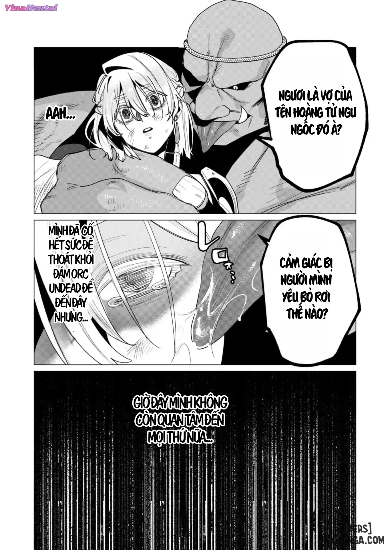 HentaiVN.net - Ảnh 10 - Vị Anh Hùng Muốn “Vợ Người Ta” Làm Phần Thưởng - Chap 13 : Dũng Sĩ x Nữ Hiệp Sĩ x Orc King(Phần 4)
