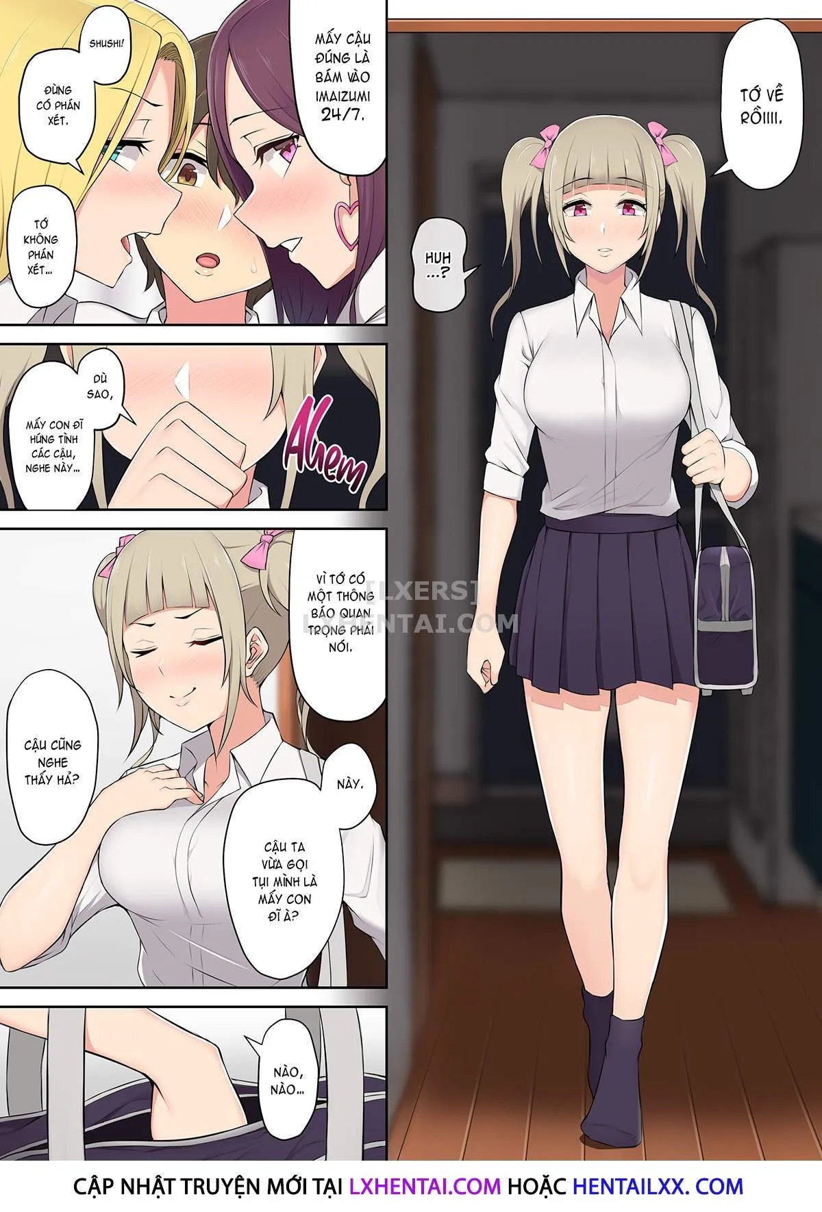 HentaiVN.net - Ảnh 10 - Imaizumi đưa cả bầy Gyaru về nhà mình - Chap 2