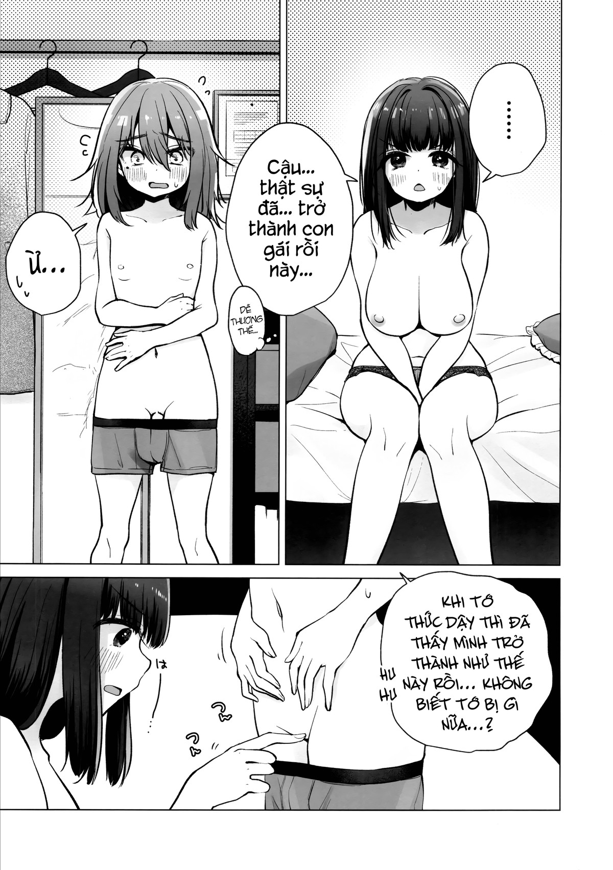 HentaiVN.net - Ảnh 10 - Tôi bị chuyển giới!? - Chap 1: Tôi bị chuyển giới!? Và được bạn gái yêu thương rất nhiều!