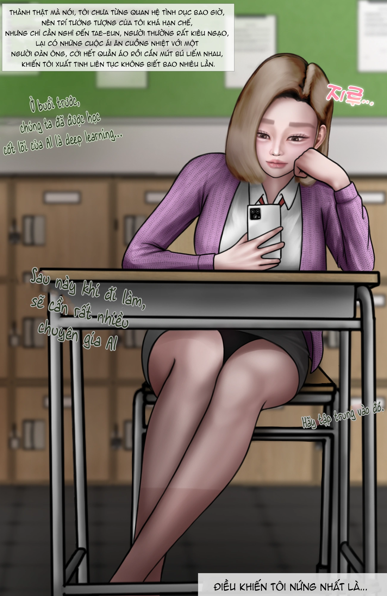 HentaiVN.net - Ảnh 11 - Gái Du Côn X Wibu Đụt Cận Trĩ - Chap 1