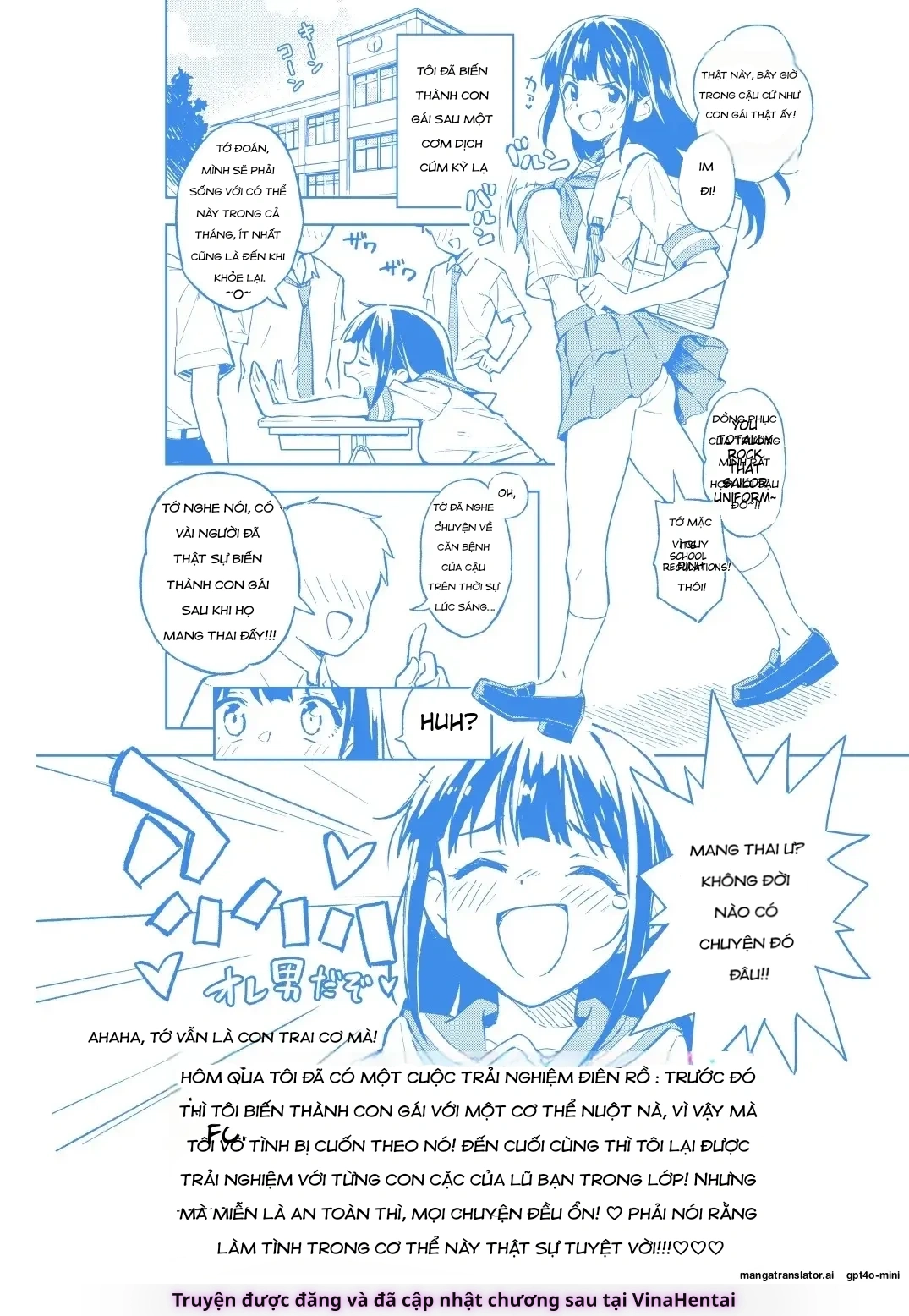 HentaiVN.net - Ảnh 3 - Miễn Là Tôi Không Có Thai Trong 1 Tháng, Tôi Sẽ Trở Lại Là Con Trai! - Chap 2