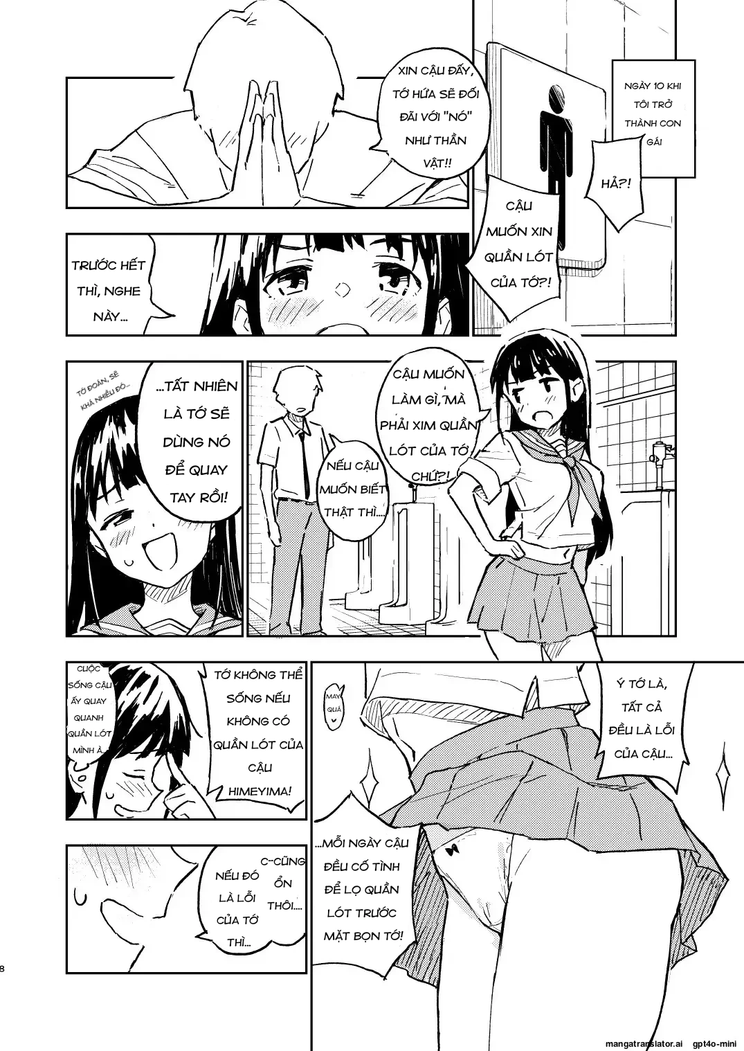 HentaiVN.net - Ảnh 9 - Miễn Là Tôi Không Có Thai Trong 1 Tháng, Tôi Sẽ Trở Lại Là Con Trai! - Chap 2
