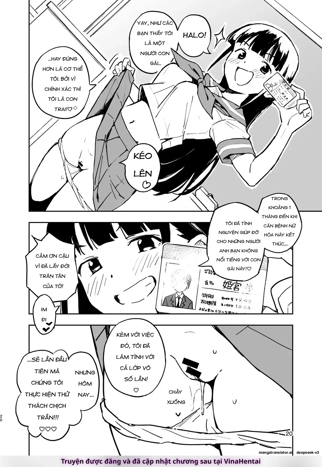 HentaiVN.net - Ảnh 20 - Miễn Là Tôi Không Có Thai Trong 1 Tháng, Tôi Sẽ Trở Lại Là Con Trai! - Chap 3