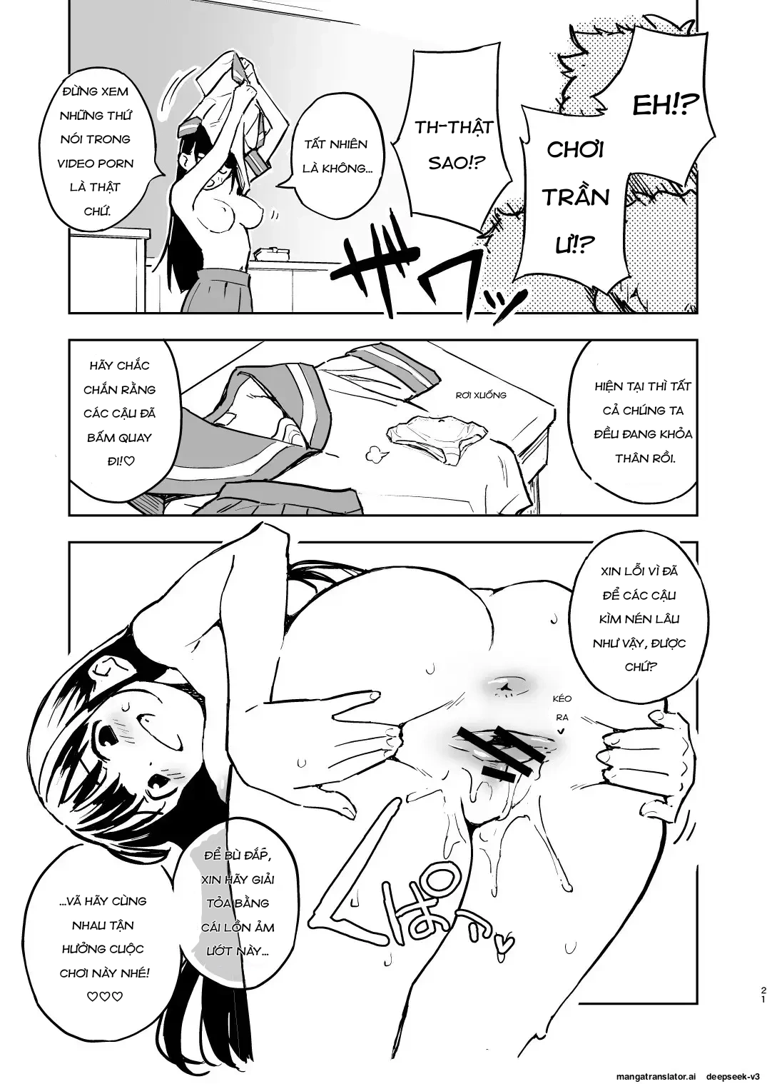 HentaiVN.net - Ảnh 21 - Miễn Là Tôi Không Có Thai Trong 1 Tháng, Tôi Sẽ Trở Lại Là Con Trai! - Chap 3