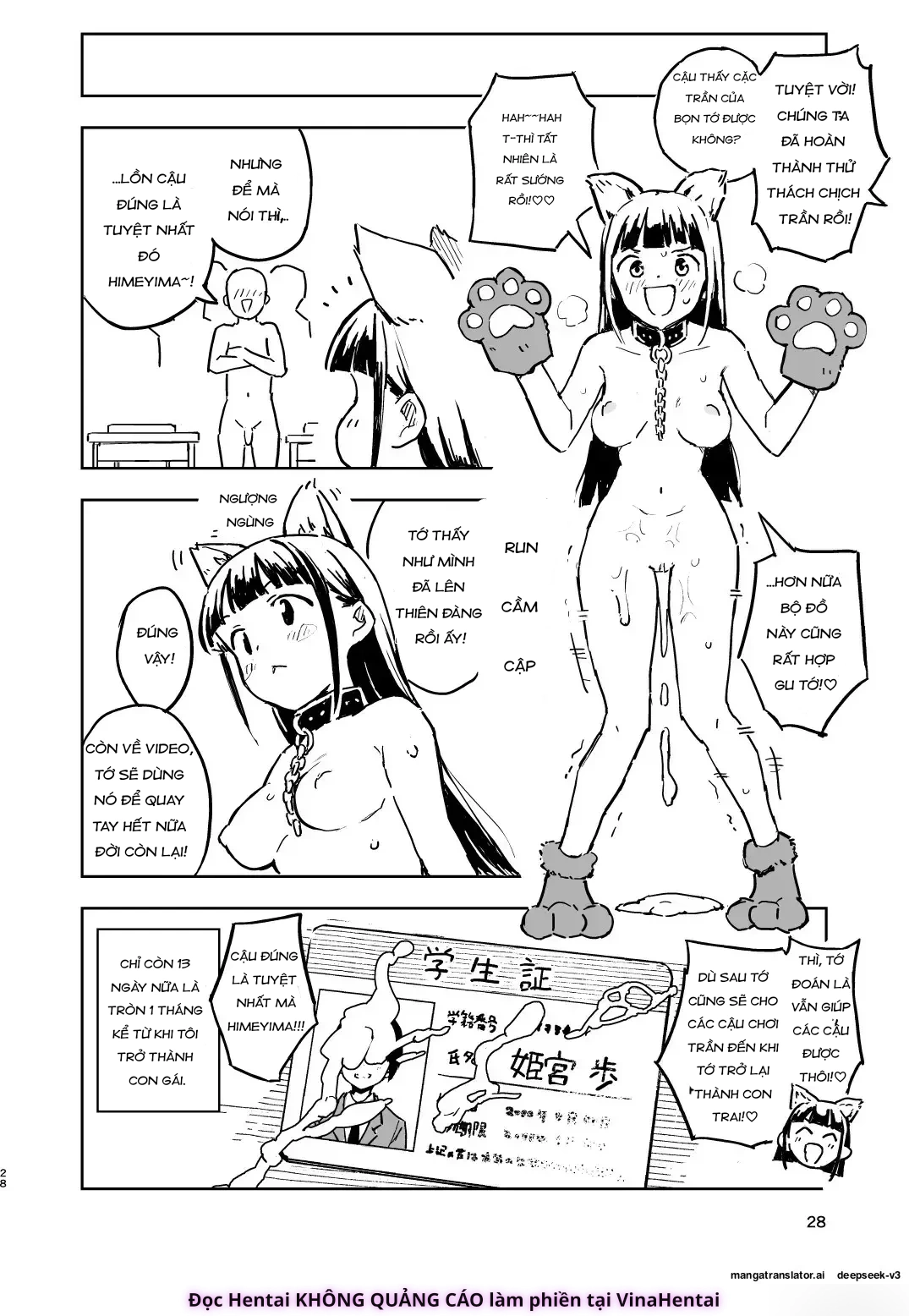 HentaiVN.net - Ảnh 28 - Miễn Là Tôi Không Có Thai Trong 1 Tháng, Tôi Sẽ Trở Lại Là Con Trai! - Chap 3