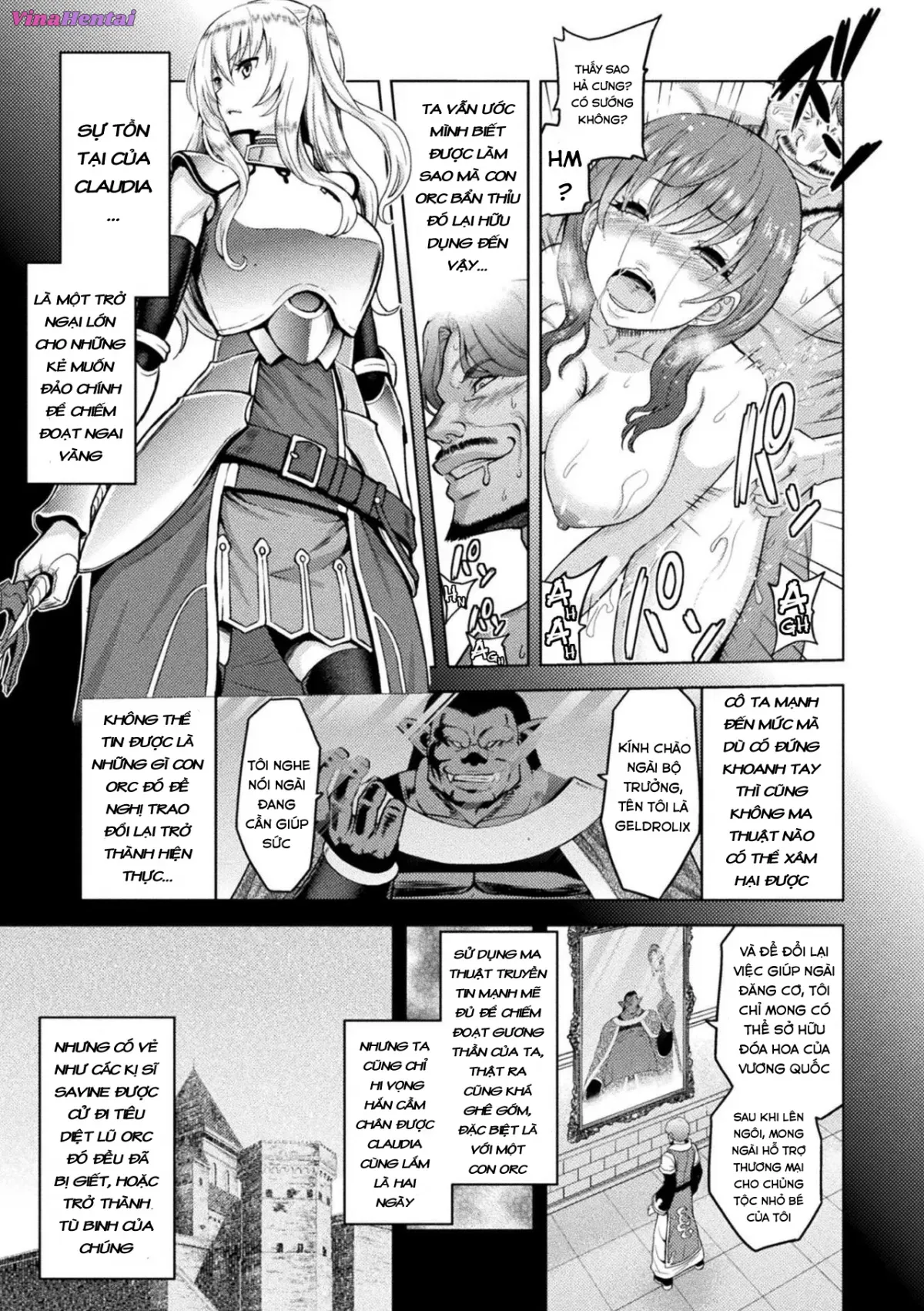 HentaiVN.net - Ảnh 3 - Erona ~The Fall Of A Beautiful Knight Cursed With The Lewd Mark Of An Orc~ - Chap 4