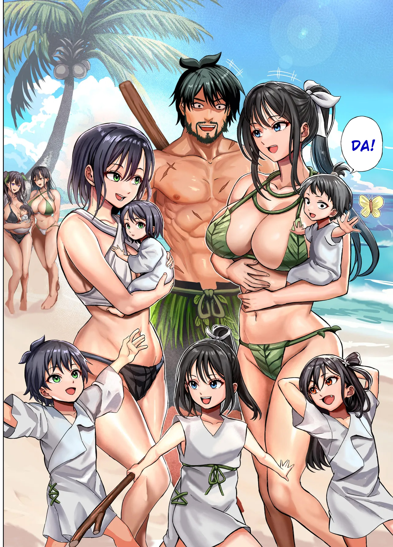 HentaiVN.net - Ảnh 102 - Mujintou Sounans Harem [無人島遭難ハーレム] - Chap 2