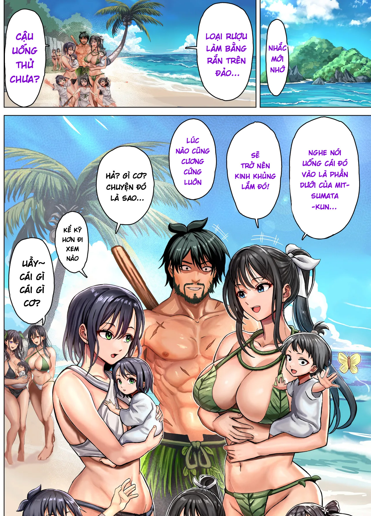 HentaiVN.net - Ảnh 103 - Mujintou Sounans Harem [無人島遭難ハーレム] - Chap 2
