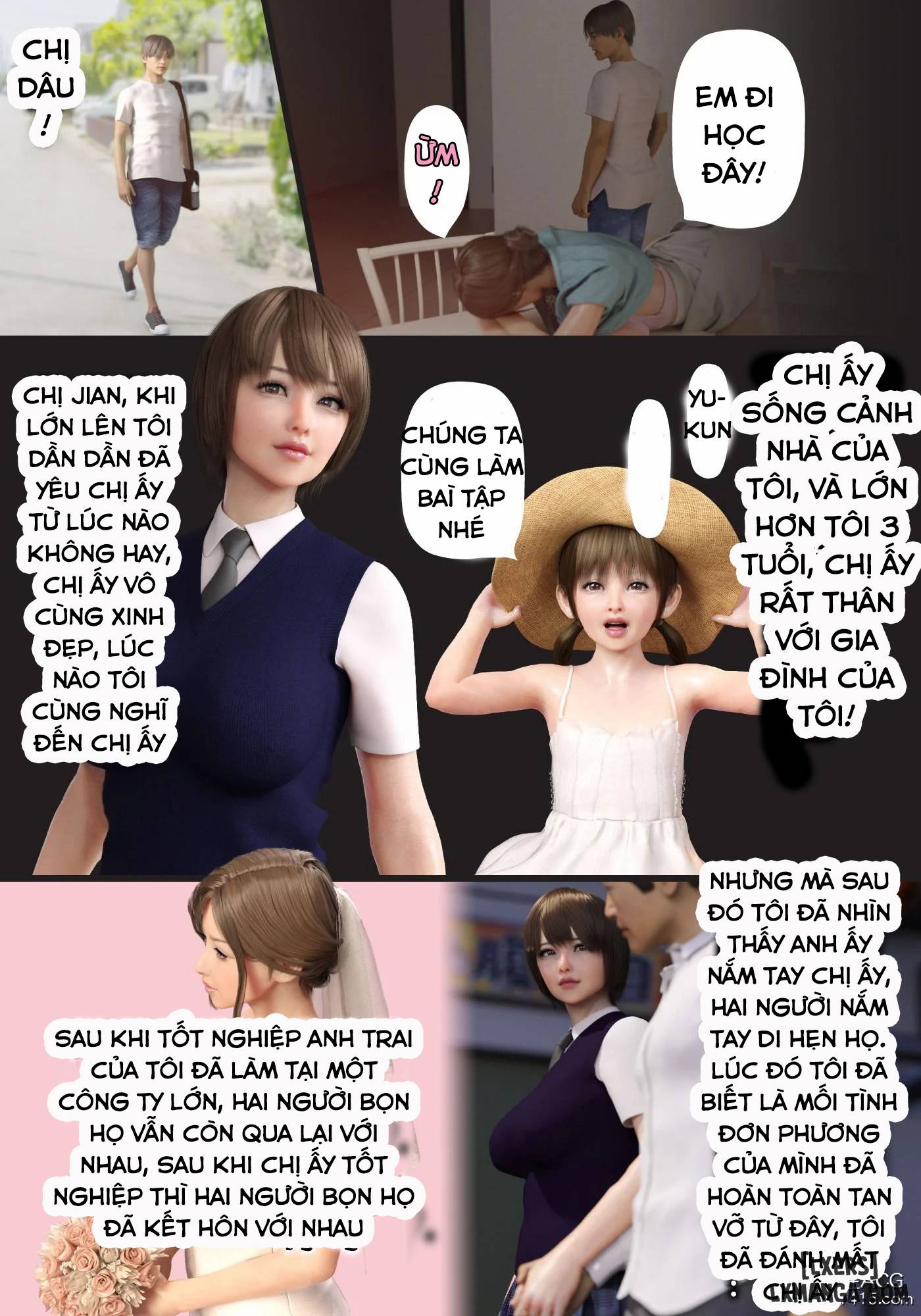 HentaiVN.net - Ảnh 11 - Loạn luân cùng chị dâu - Chương 1