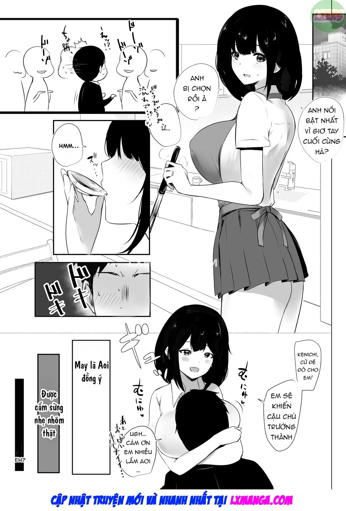 HentaiVN.net - Ảnh 11 - Boku dake ni Amaesasete Kureru Kyonyuu JK Tsuma o Hoka no Otoko ni Dakasete Mita - Chap 3
