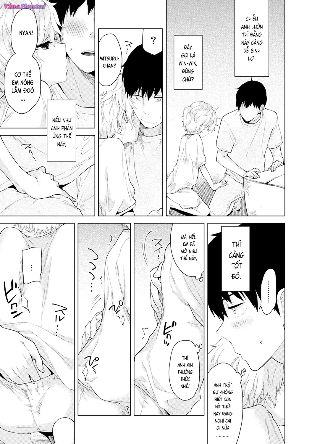 HentaiVN.net - Ảnh 10 - Cô bé mèo hoang [ノラネコ少女との暮らしかた; Noraneko Shoujo to no Kurashikata; Sống cùng cô bé mèo hoang] - 03. Mèo hoang tự tập luyện