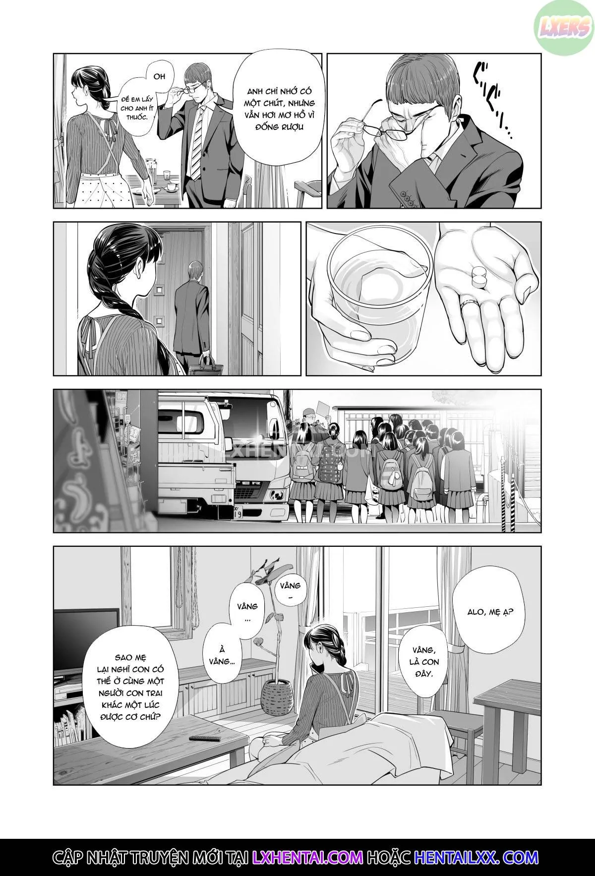 HentaiVN.net - Ảnh 11 - A Housewife Stolen By A Coworker Besides Her Blackout Drunk Husband [Tsukiyo No Midare Zake (Zenpen) Moonlit Intoxication; Tsukiyo No Midare Zake (Kouhen) Moonlit Intoxication] - Chap 2