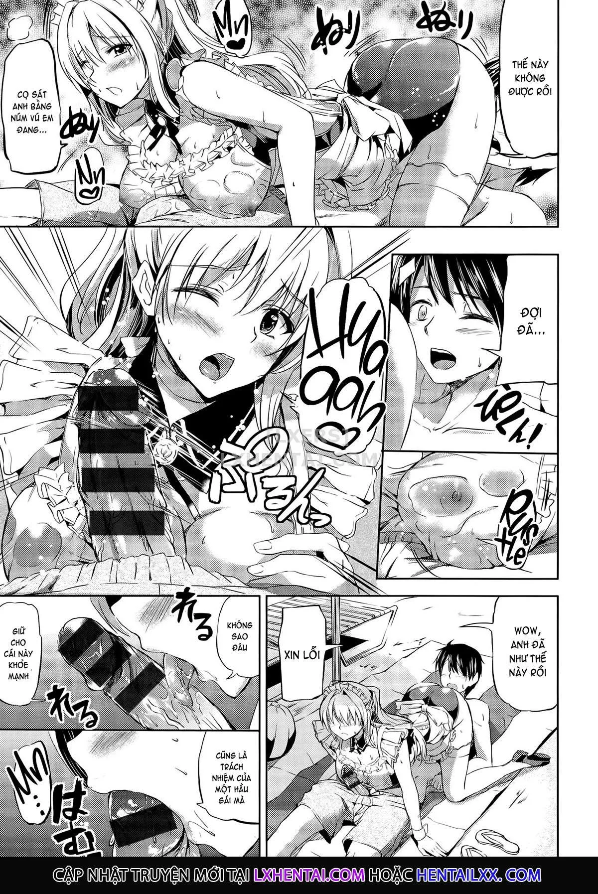 HentaiVN.net - Ảnh 11 - Ojousama No Maid Jijou - Chap 6