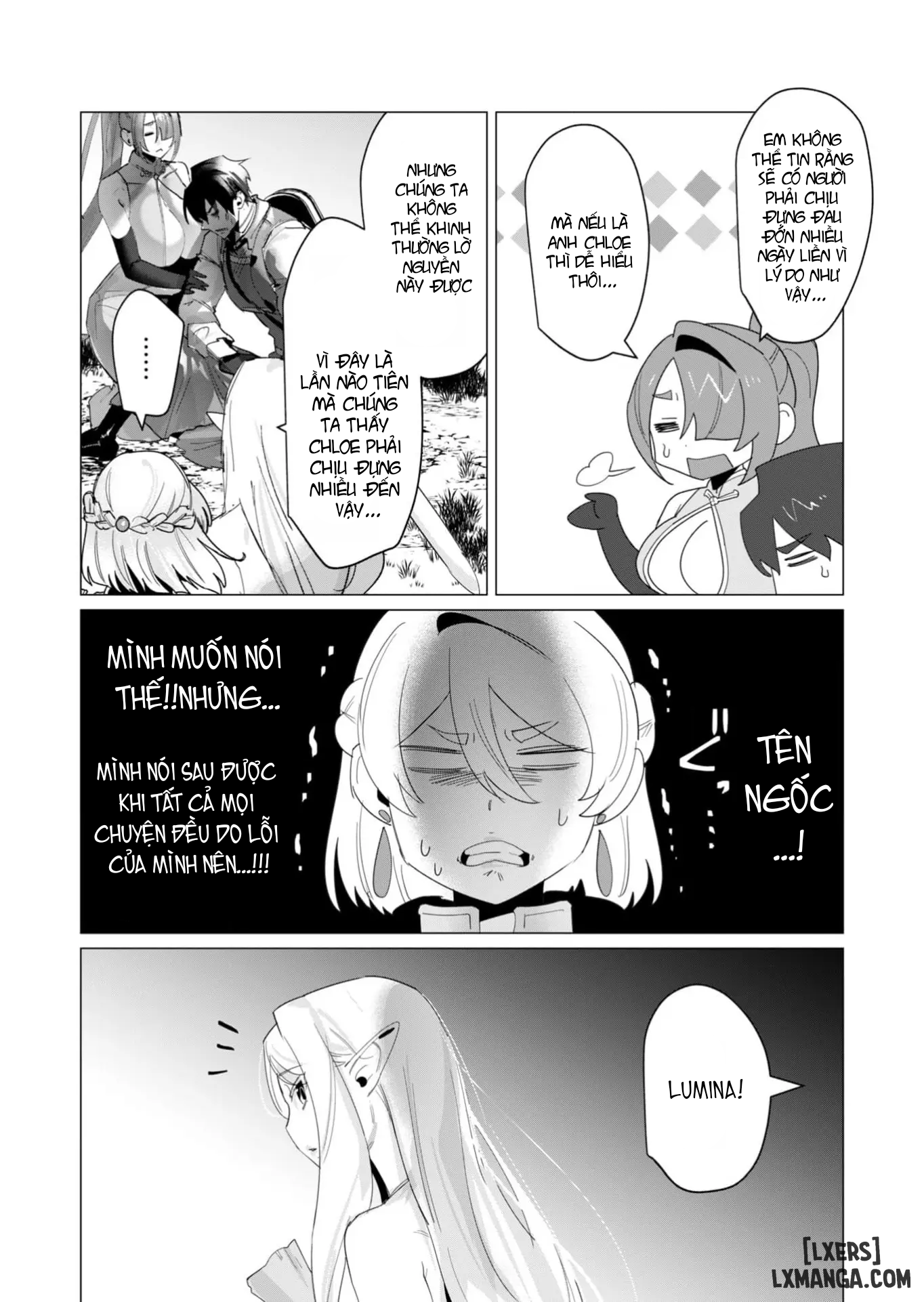 HentaiVN.net - Ảnh 12 - Vị Anh Hùng Muốn “Vợ Người Ta” Làm Phần Thưởng - Chap 17 : Dũng Sĩ và lời nguyền Dark Elf (Phần 4)