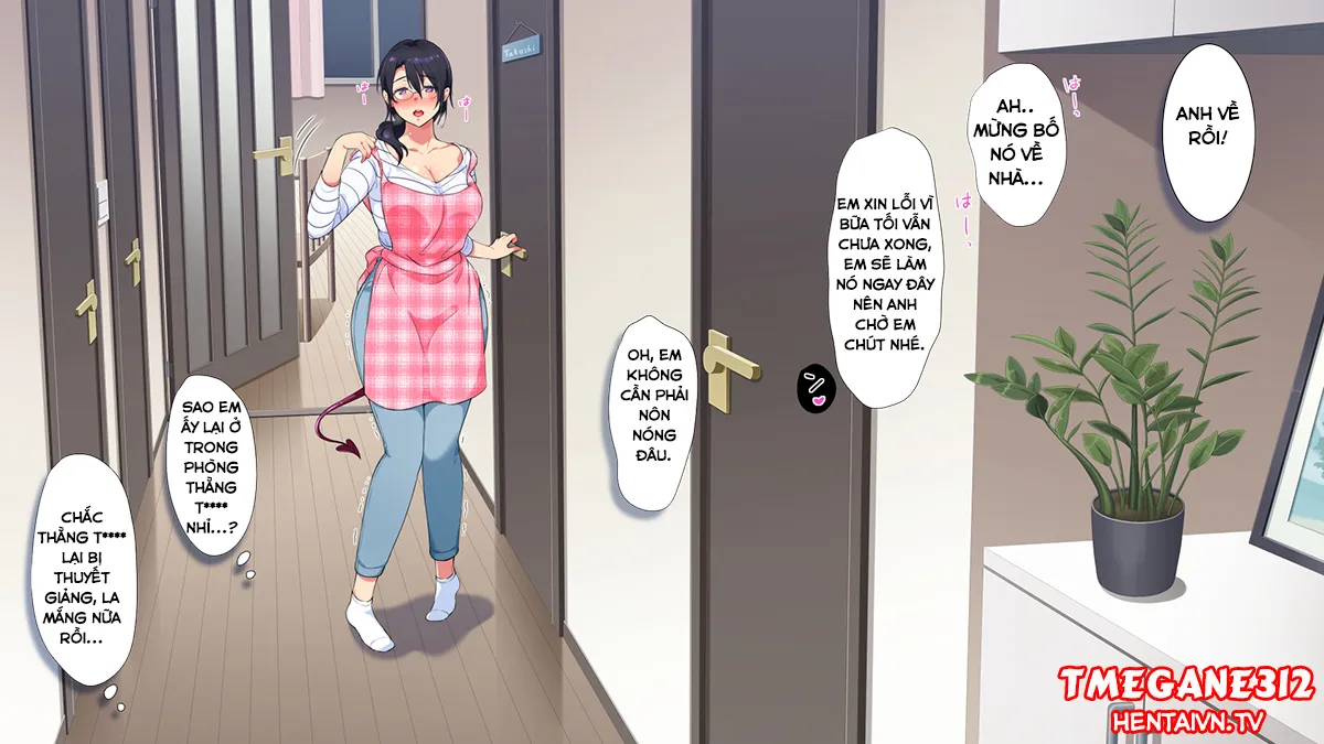 HentaiVN.net - Ảnh 12 - Triệu Hồi Mị Ma Tặng Kèm Ma Ma~ [Succubus Yondara Haha ga Kita!; When I Summoned a Succubus, My Mother Showed Up!] - Bonus 3: Công Việc Thường Nhật Của Một Người Mẹ Succubus - Đi Học Về